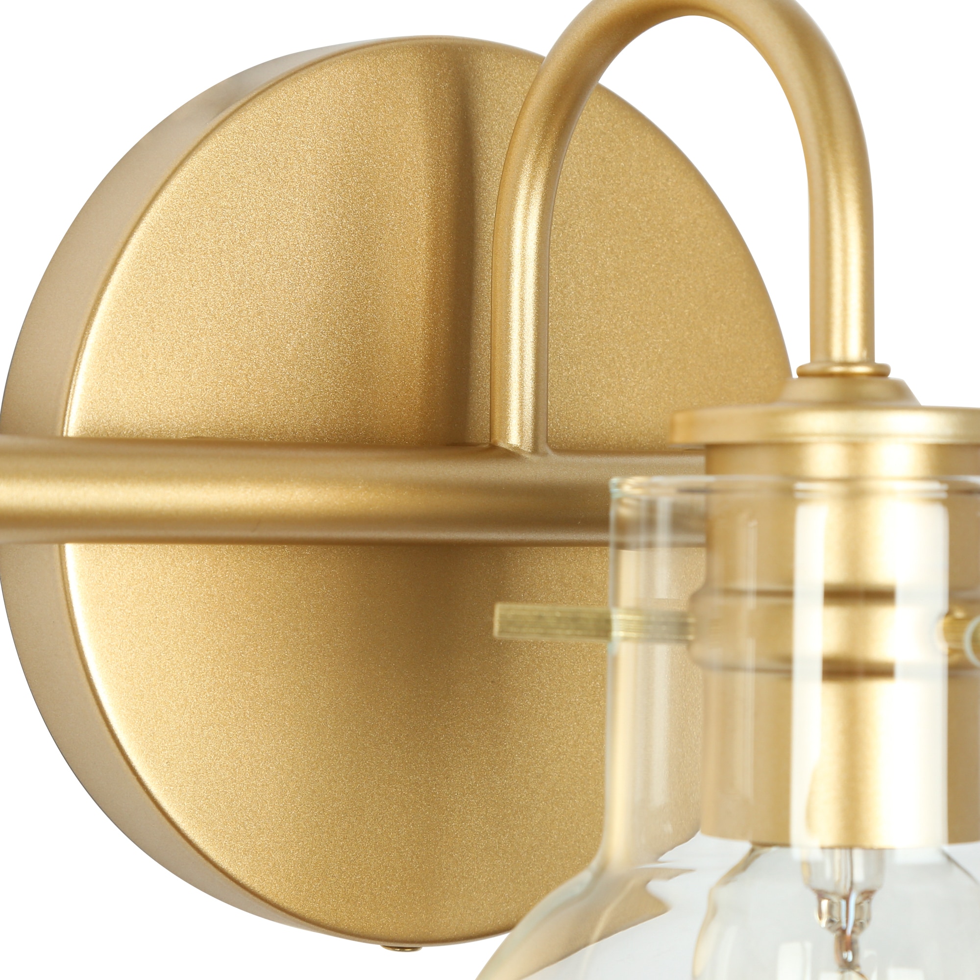 5-Light Clear Acylic Vanity Wall Light for Bathroom in Gold