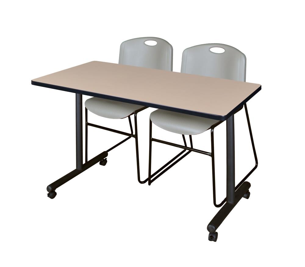 Regency MKTRCC4824BE44GY Training Off-white 4-Person Training Table (48-in W x 29-in H)
