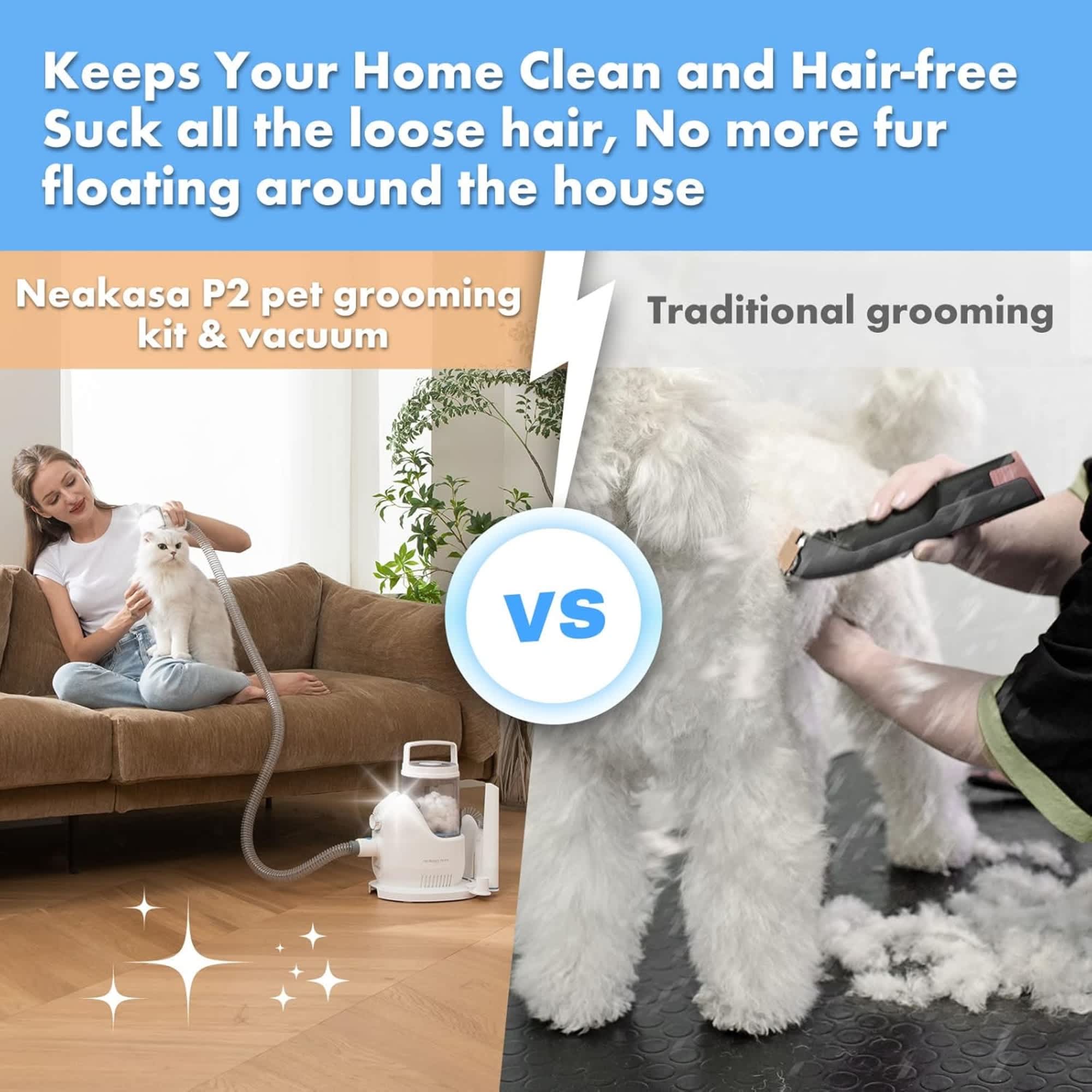 Neakasa P2 Pro 5-in-1 Dog Cat Grooming Kit with Vacuum in the
