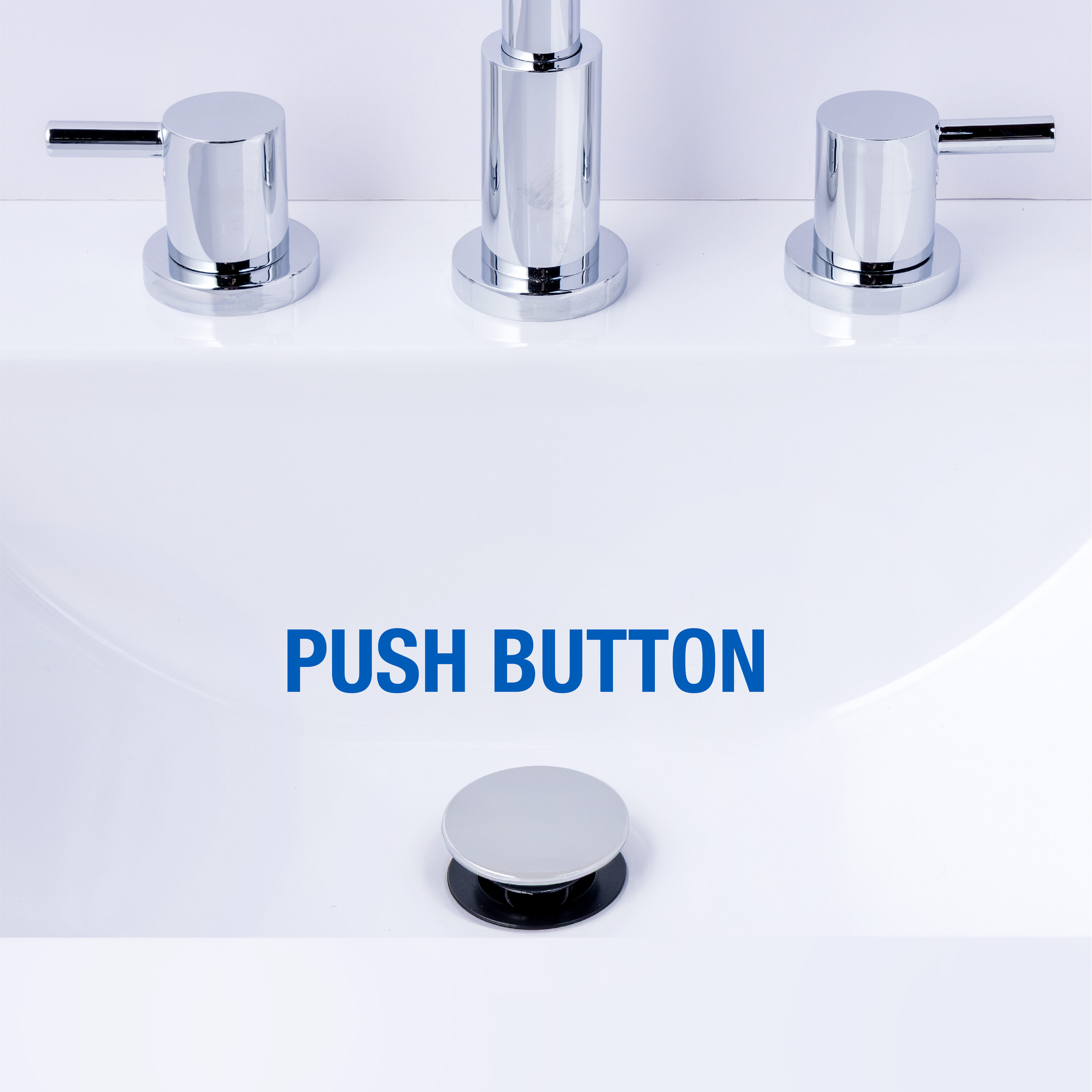Dearborn 1000000466 Push button Chrome Bathroom Decorative sink drain