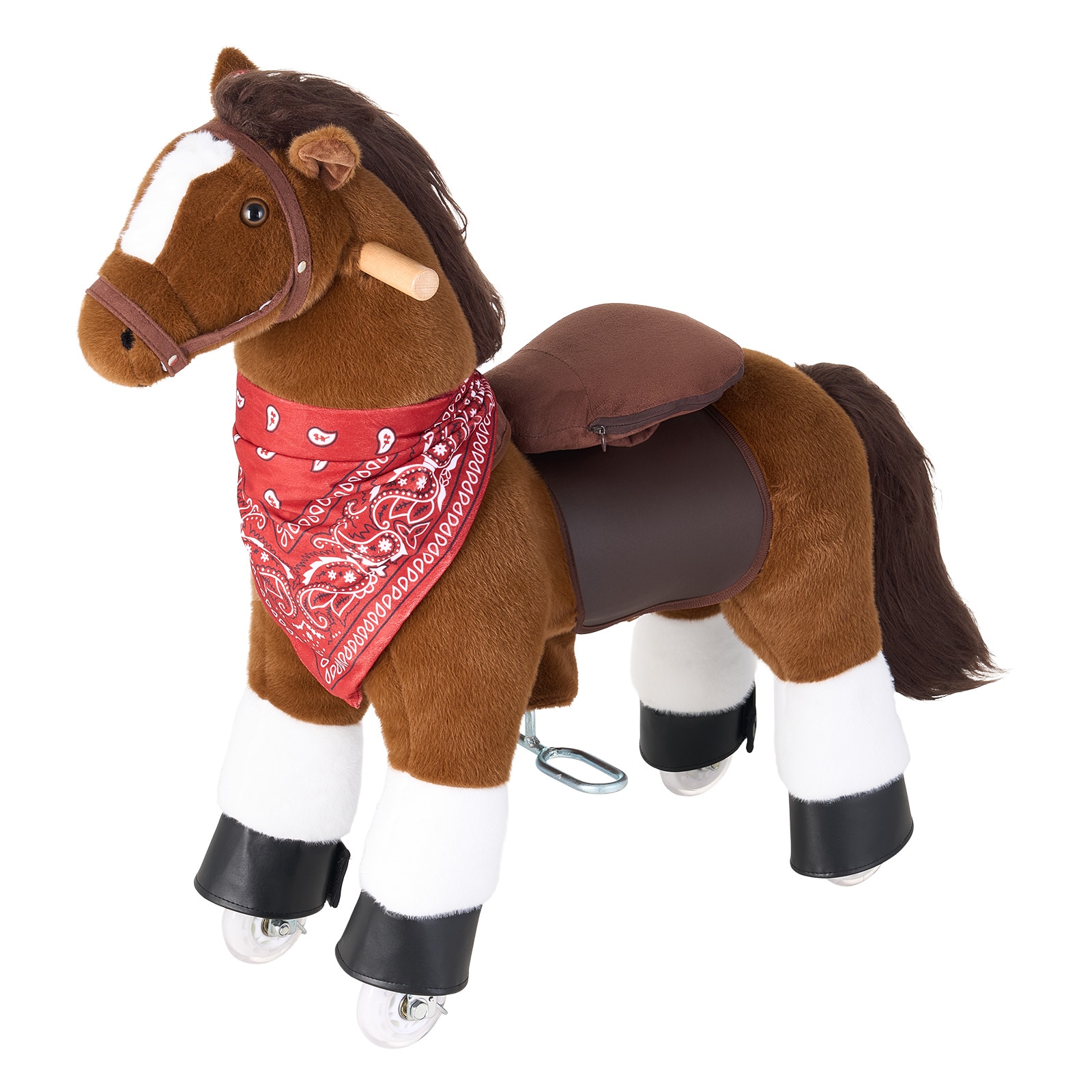 VEVOR - Ride On Horse Riding Pony Toys for Kids No Battery Required Smooth Wheels with Anti-Roll ...