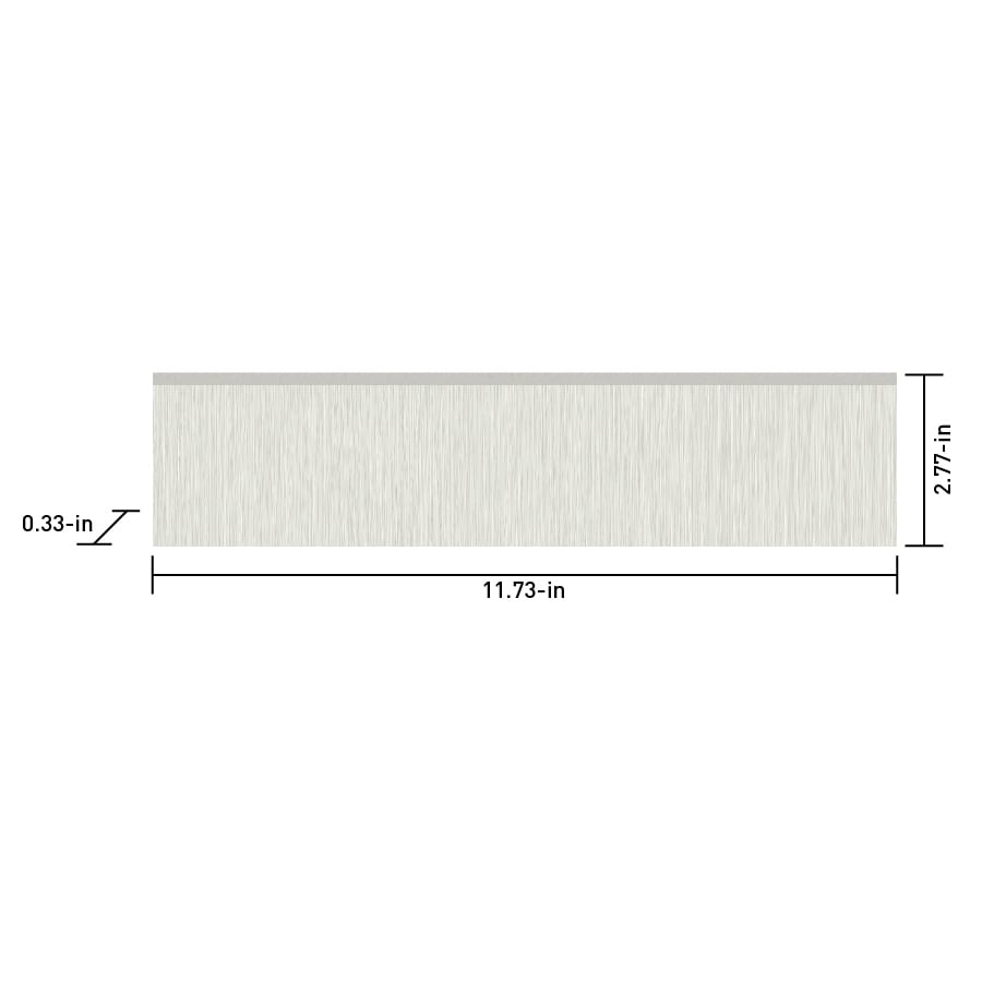 Satori Ikon Glacier 3-in x 12-in Matte Porcelain Bullnose Tile (0.23-sq ...