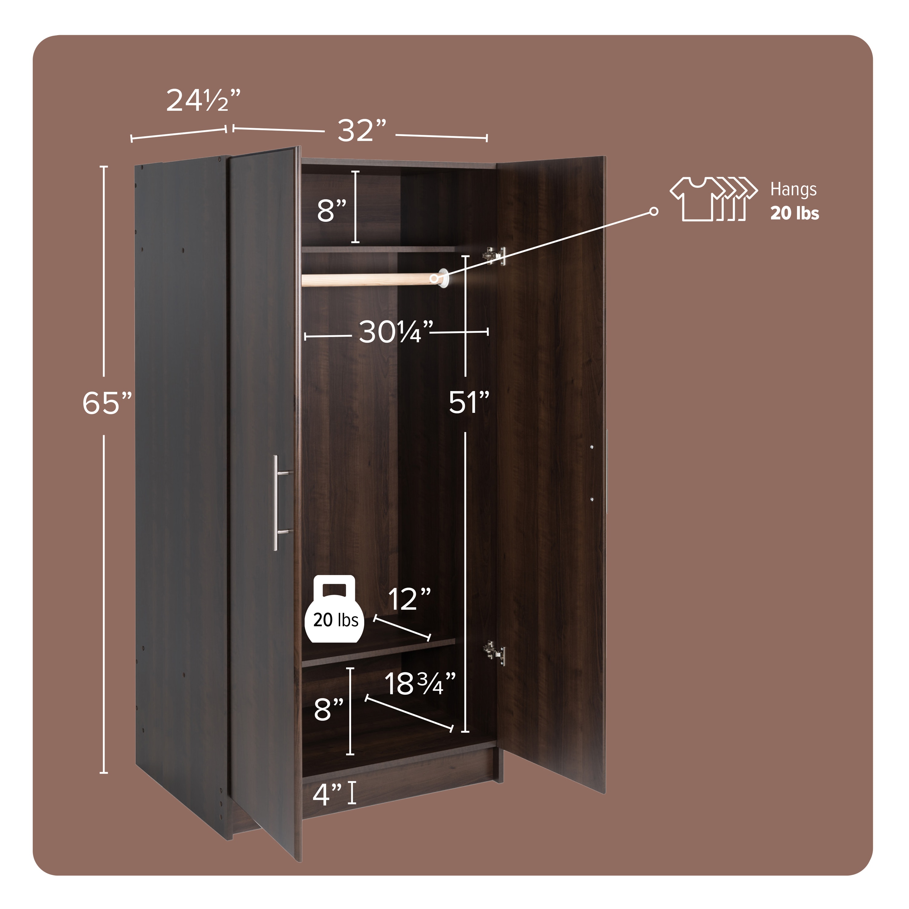 Prepac EEW-3264 Utility-Storage-Cabinets - View #2