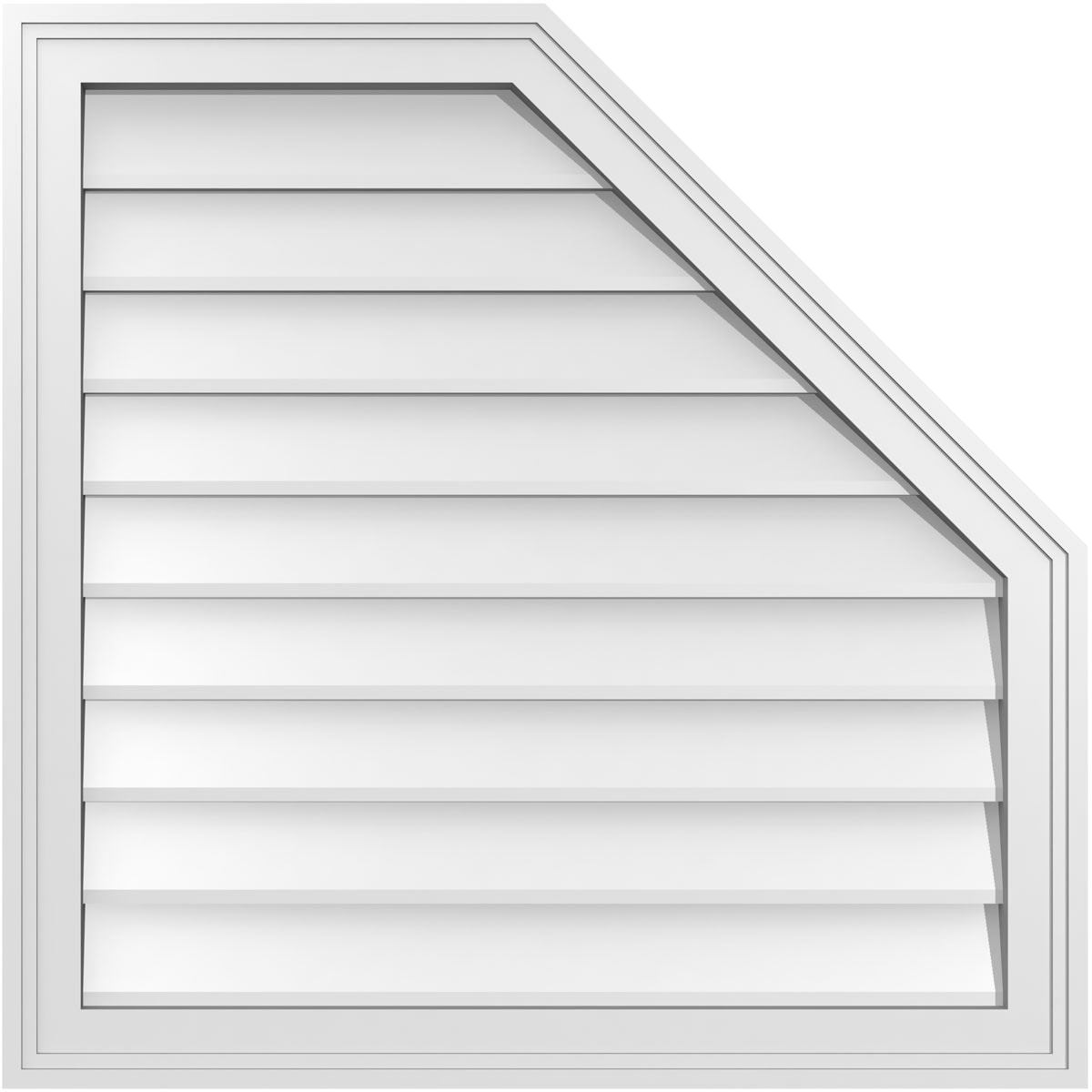 Ekena Millwork GVPOR28X2802SN 28-Inches x 28-Inches Off-white Octagon PVC Gable Louver Vent