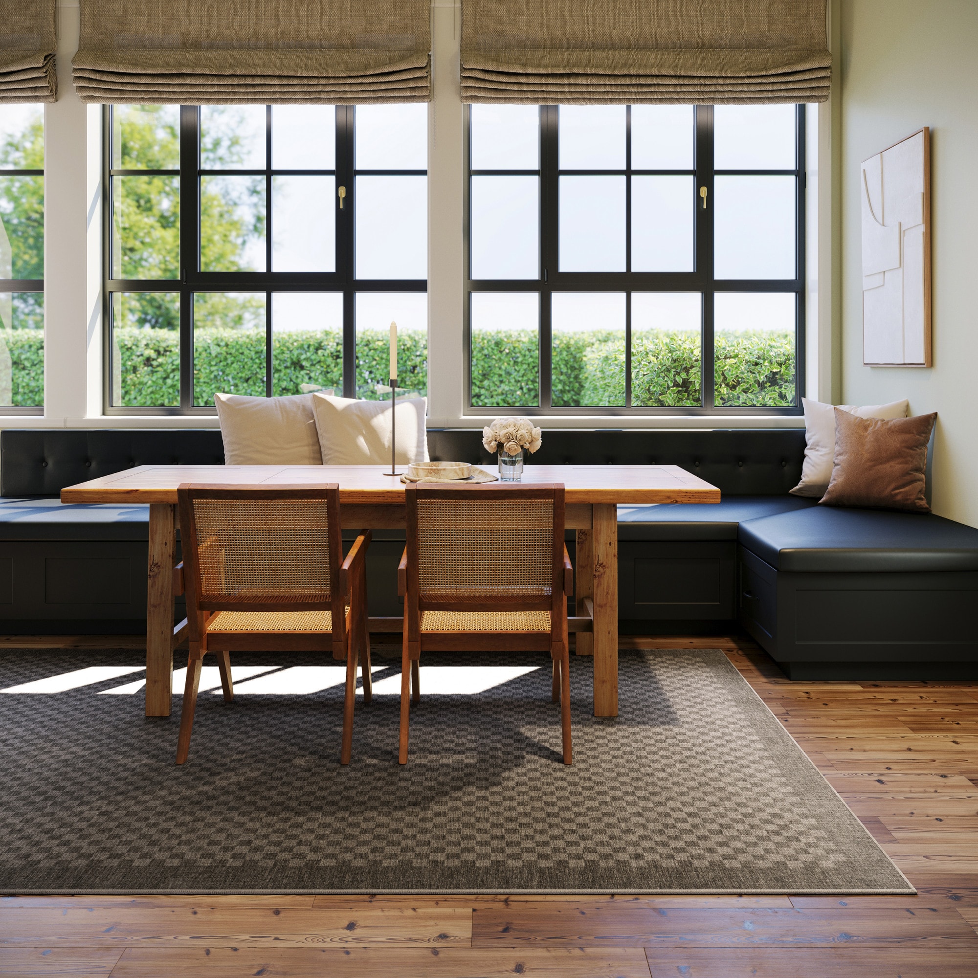 Rugs USA 200HMAY06B-8010 Nate Berkus Watts Modern Checkered Washable Area Rug