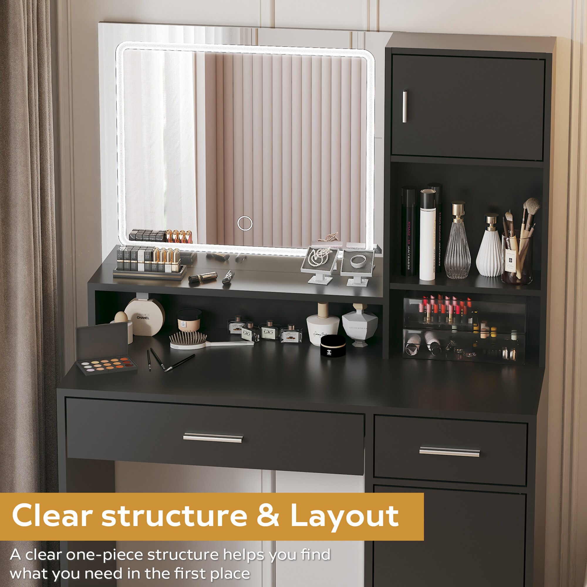 SINOFURN SYD250005WT Bedroom-Vanities - View #4
