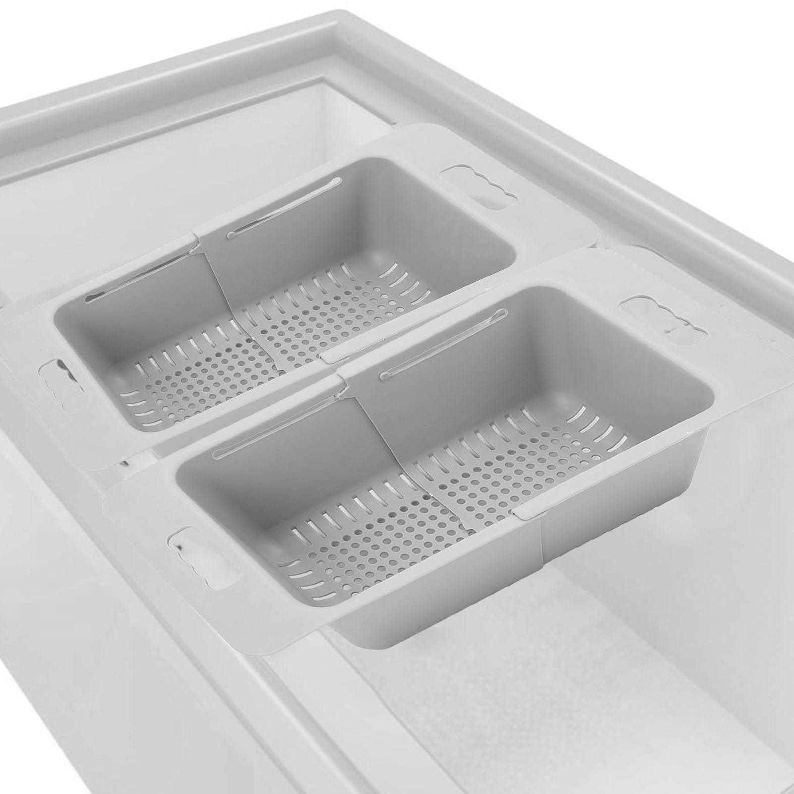 Lukvuzo Gray Freezer Baskets with Handle Expandable Chest Freezer ...