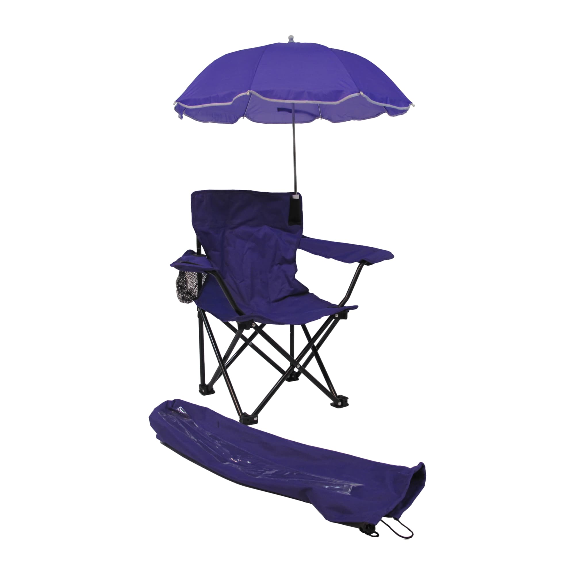 Redmon Beach Kids Folding Camp Chair with Umbrella, Purple