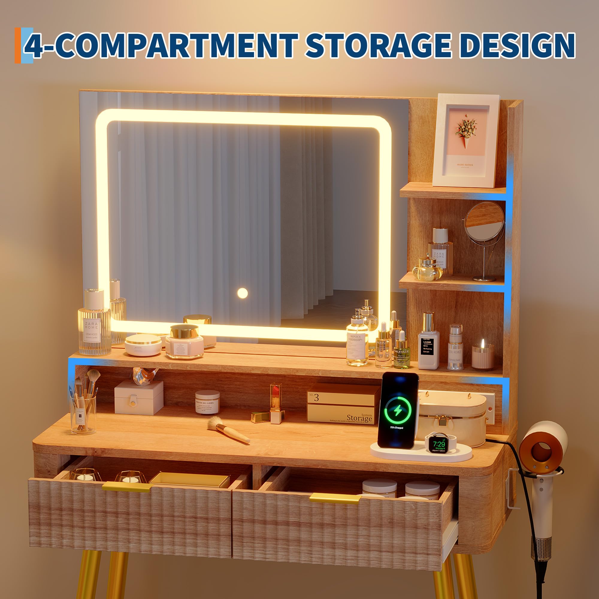 Aoile 09STJKWSRY-HXYY-350 Bedroom-Vanities - View #7