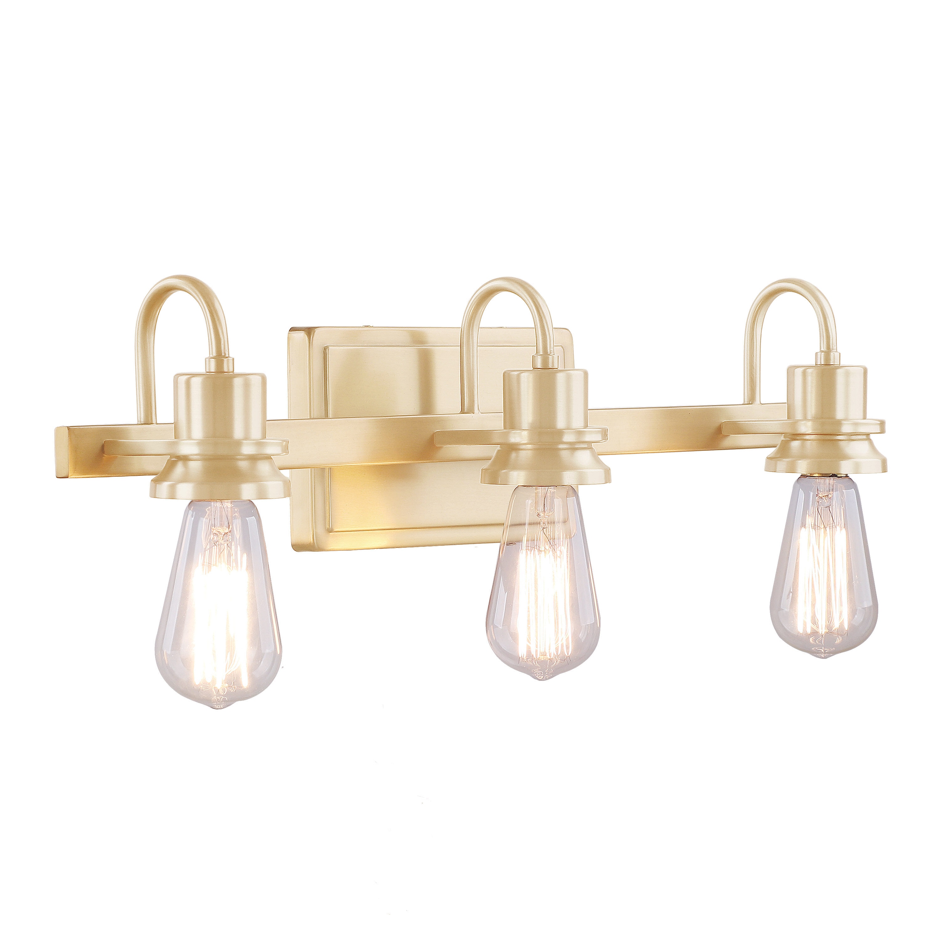 Aspen Creative Corporation 62303 22-in 3 -Light Brass Transitional Vanity light