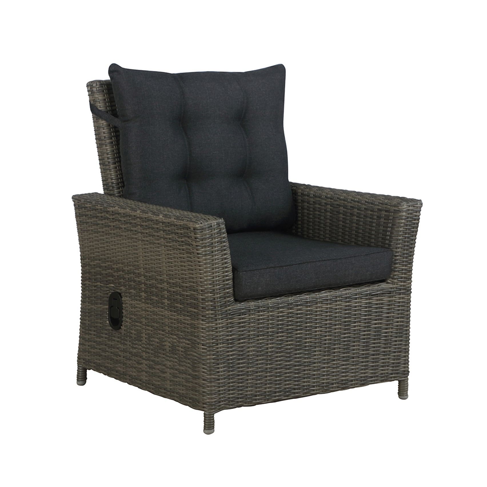 Alaterre Furniture Asti Wicker Gray Aluminum Frame Stationary ...