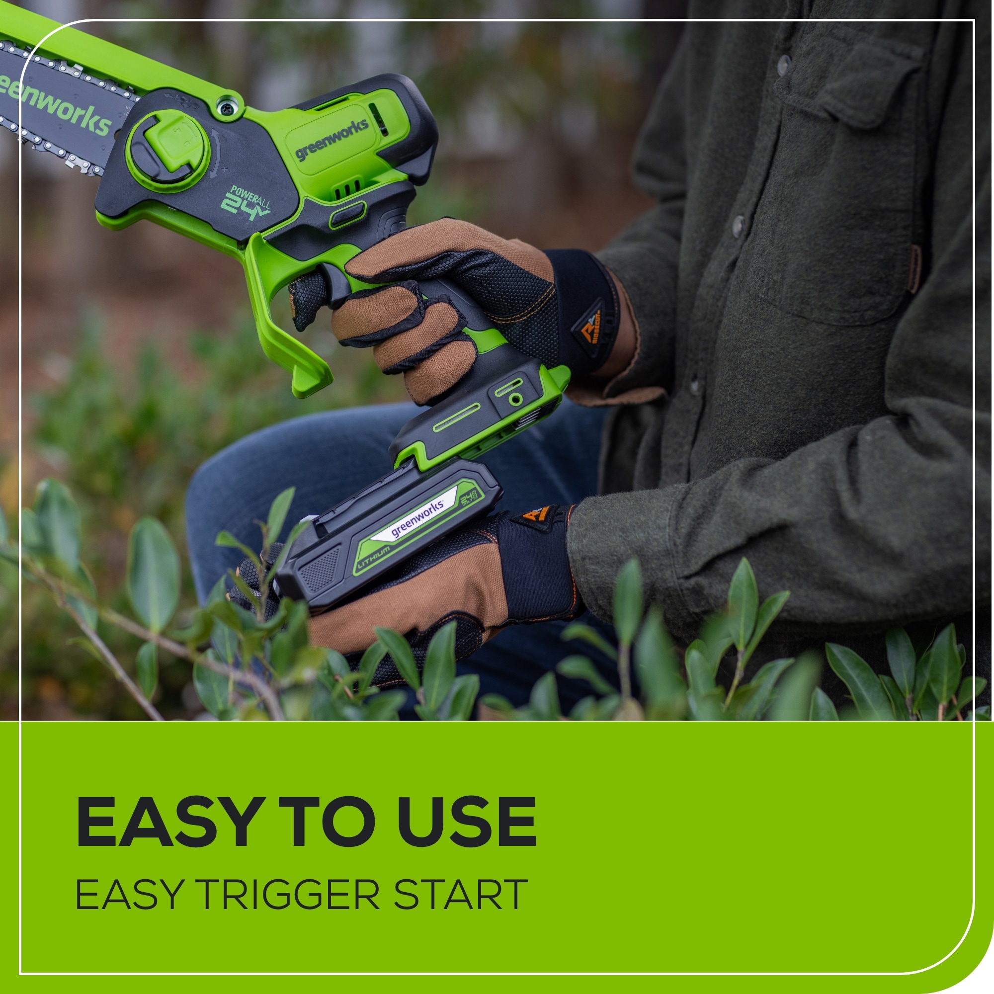 Greenworks CS24L02 Cordless-Chainsaw - View #8