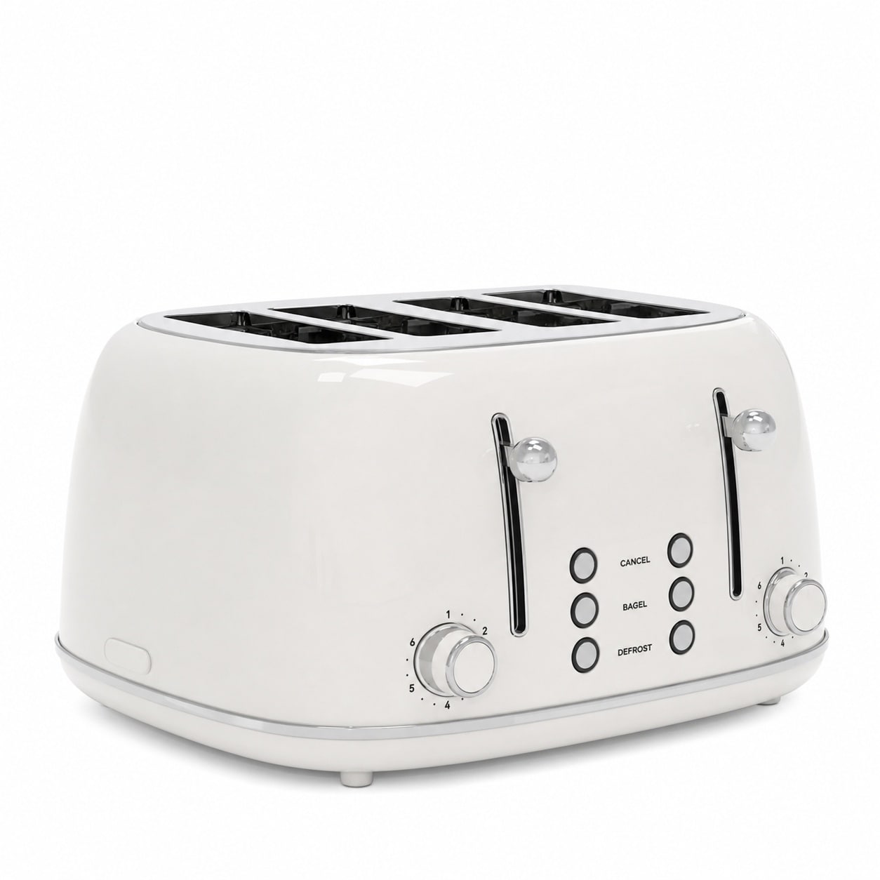 Aoibox - 1650W Retro 4 Slice Stainless Steel Toaster with Dual Independent Controls 6 Shade Sett...