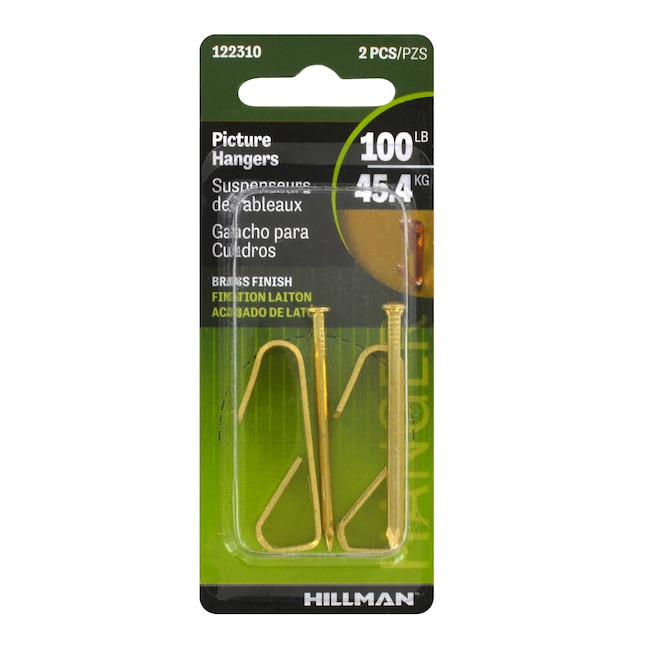 Hillman Brass Picture Hangers 100Lbs in the Picture Hangers