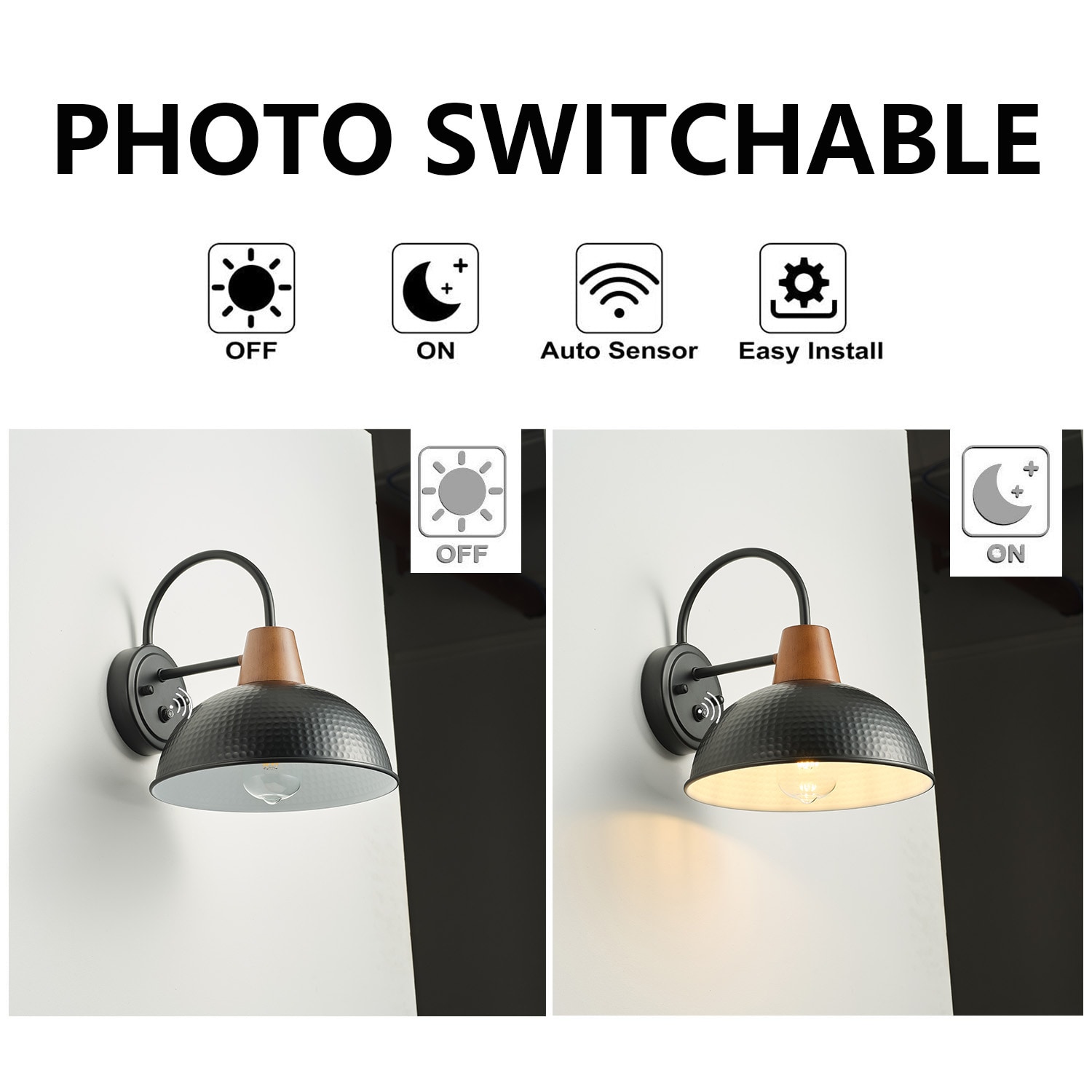 Aiwen JE-W2370-PCBK Outdoor-Wall-Lighting - View #5