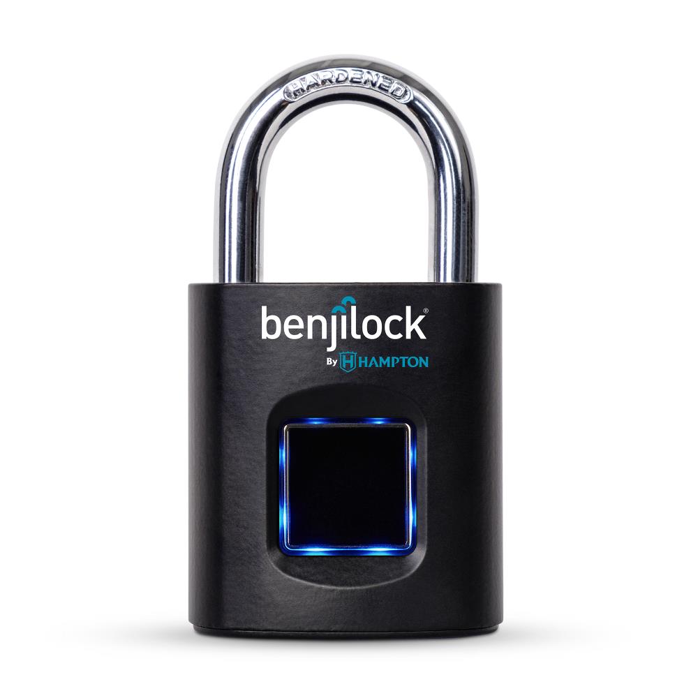BenjiLock Fingerprint Sport Lock keeps items in a locker, duffel