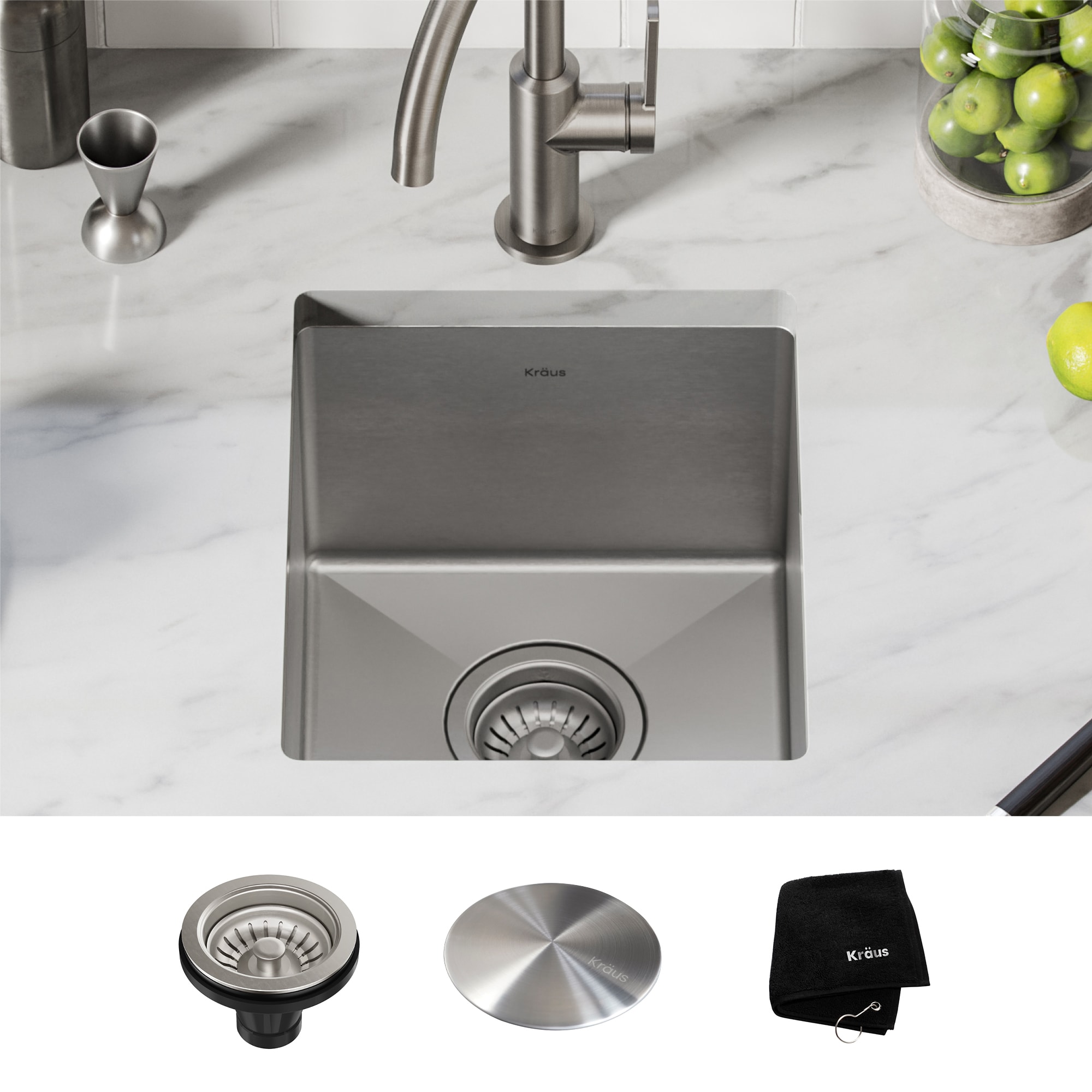 Kraus KBU15 Stainless Steel 20 Undermount Single Bowl Kitchen Sink