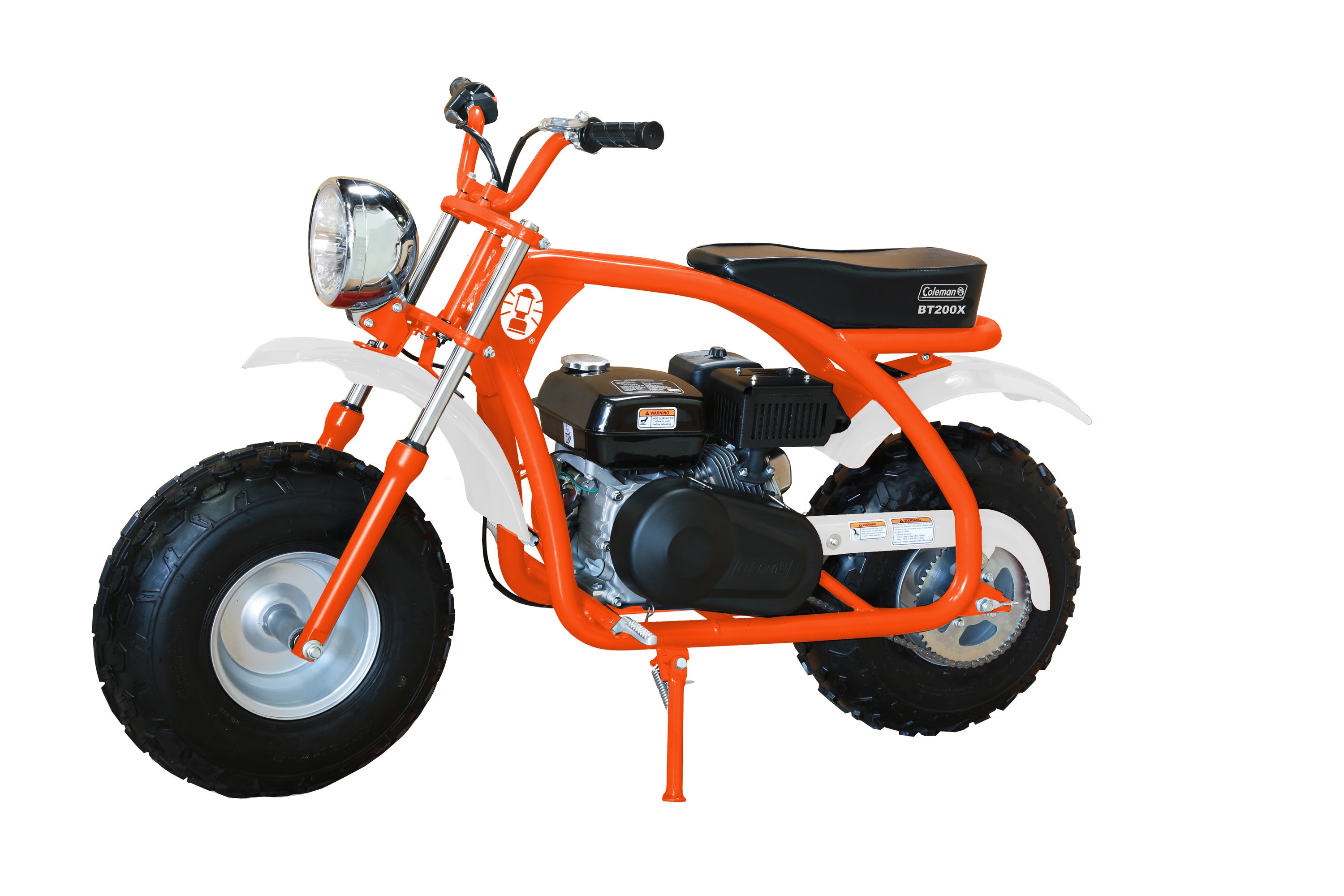 Coleman Powersports Powerful 196cc Gas Mini Bike with Easy Pull-Start,  Front Shocks, Headlights - Orange Frame in the Dirt Bikes & Mini Bikes  department at