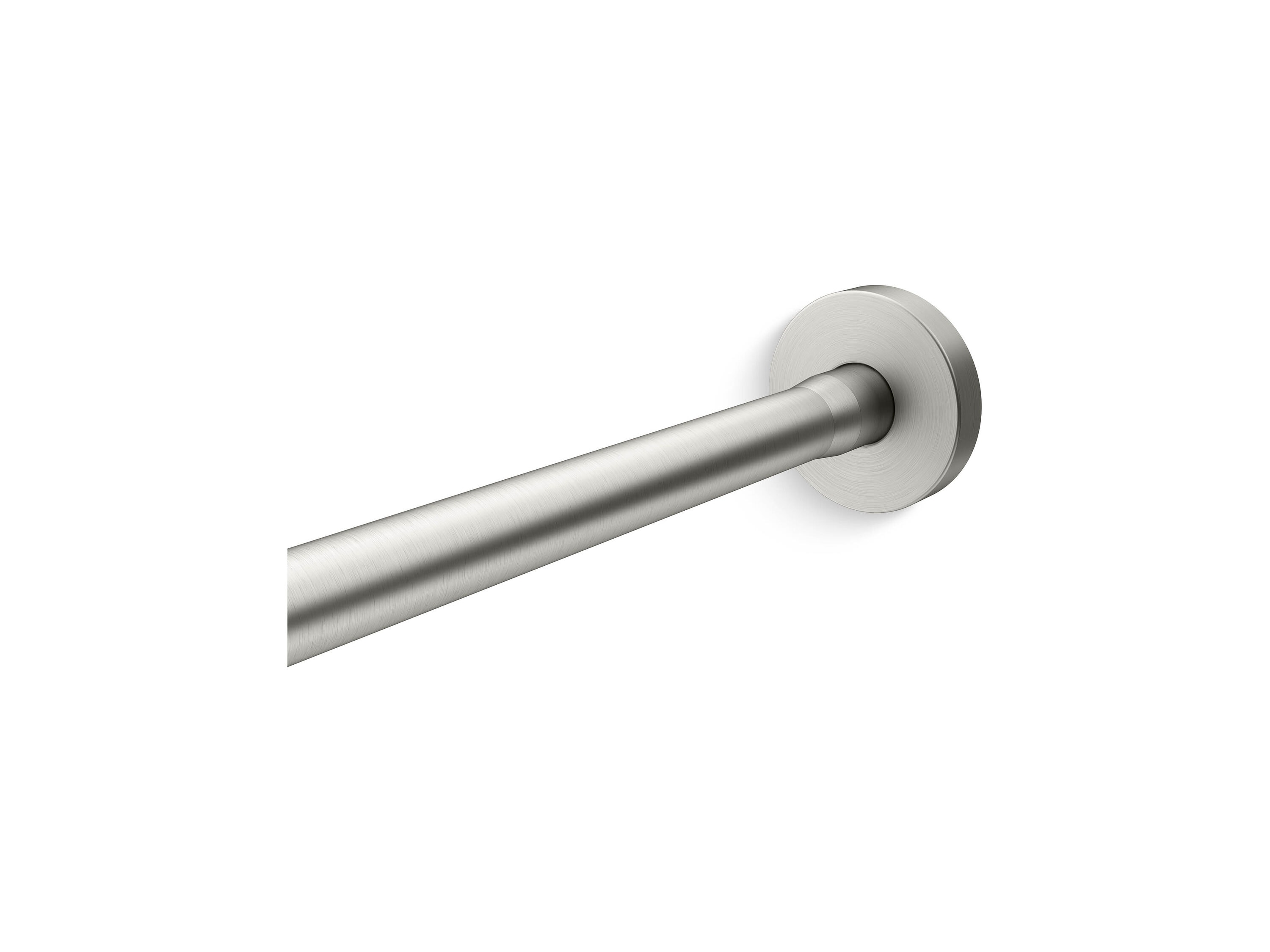 KOHLER 33810-BS Elate 42.63-in to 70.88-in Brushed Stainless Fixed Single straight Adjustable Shower Curtain Rod