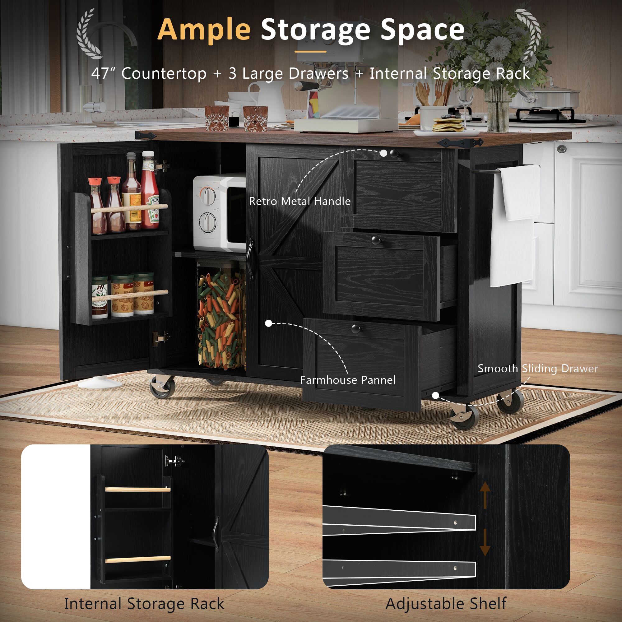 Kahomvis KK-QPO2-9B Kitchen-Furniture - View #4