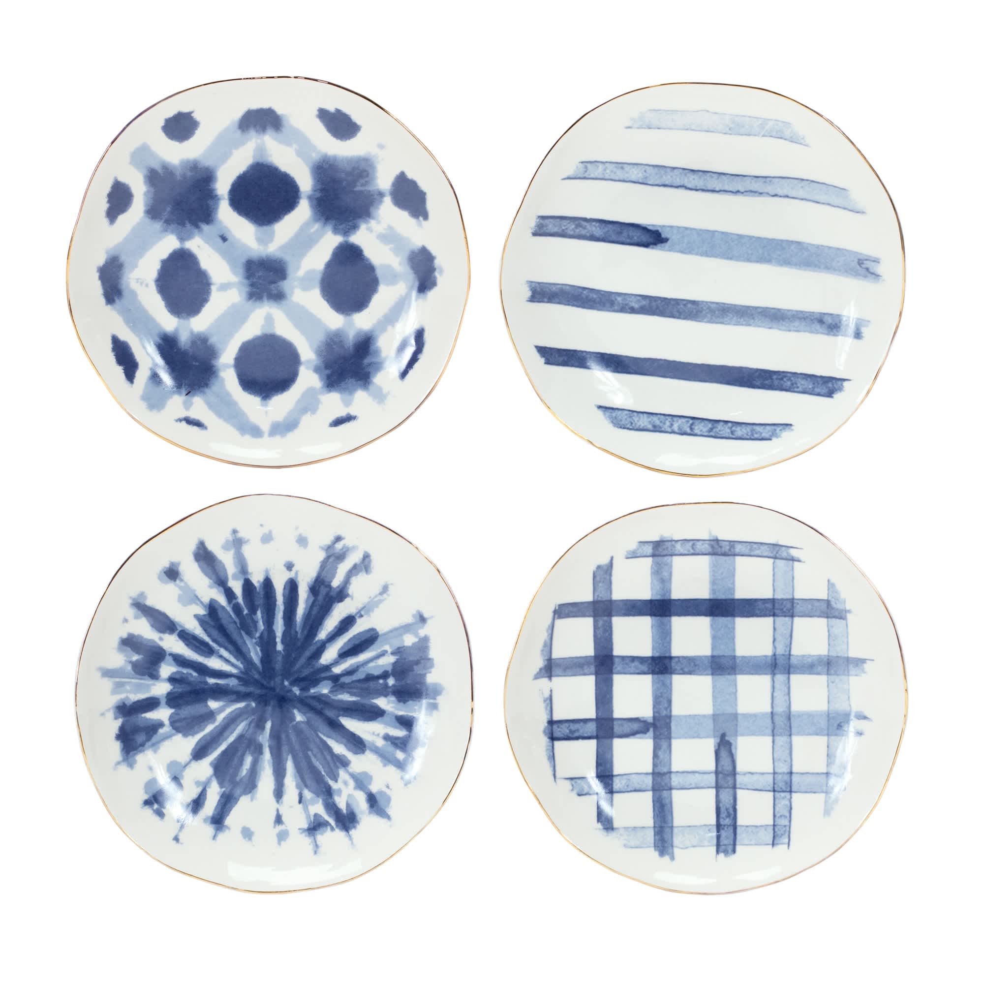 Melrose International 85403DS Plate (Set of 4) 7D Ceramic