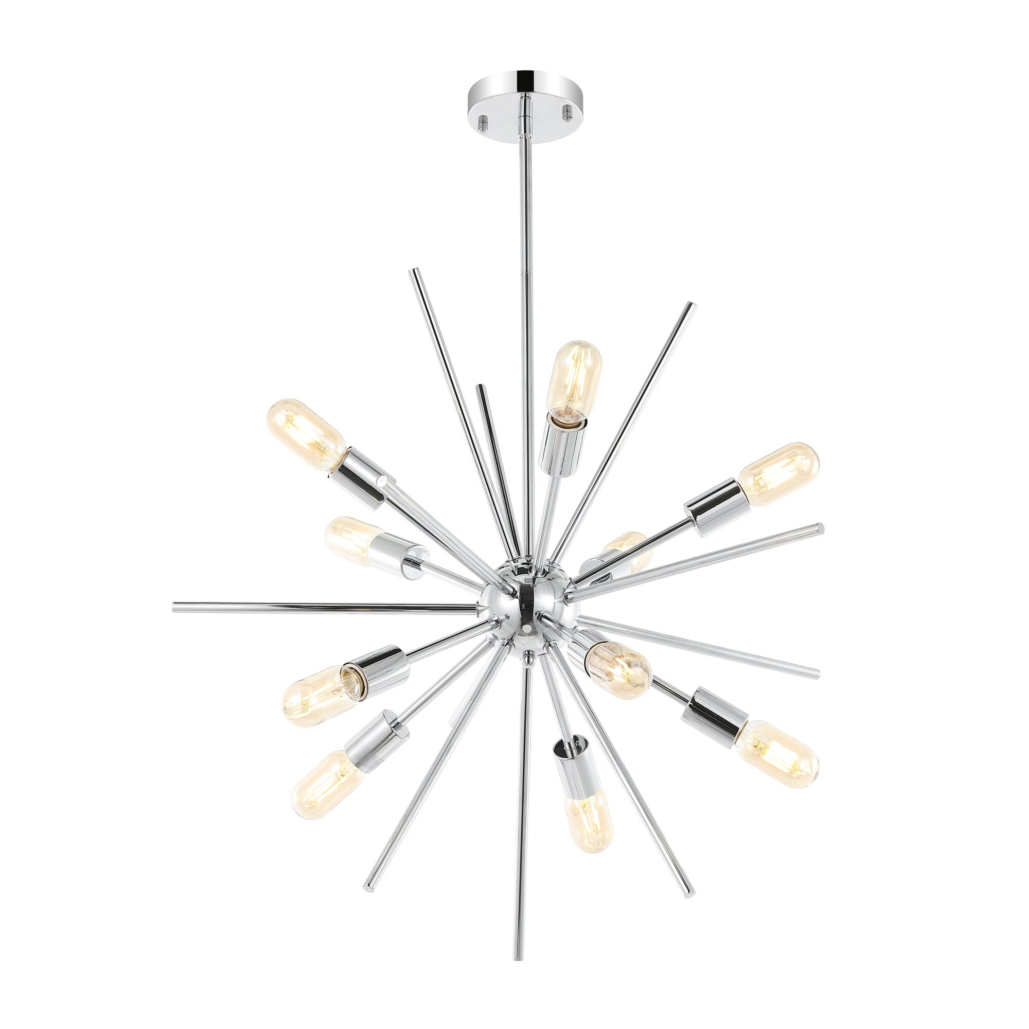 GETLEDEL FX-0521CH Sputnik Chandelier 10 -Light Chrome Modern/contemporary For Use in Bedrooms, Dining Rooms, Foyers, Kitchens, Living Rooms Chandelier