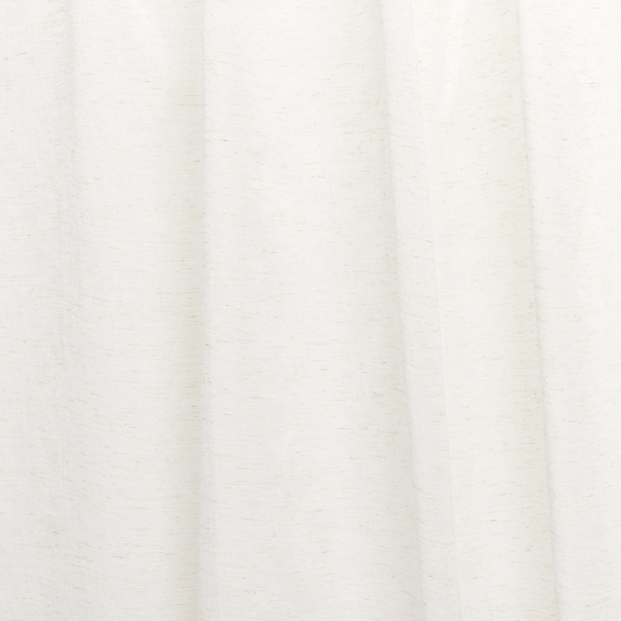 White Sheer Linen-Blend Tab Top Curtain Panels