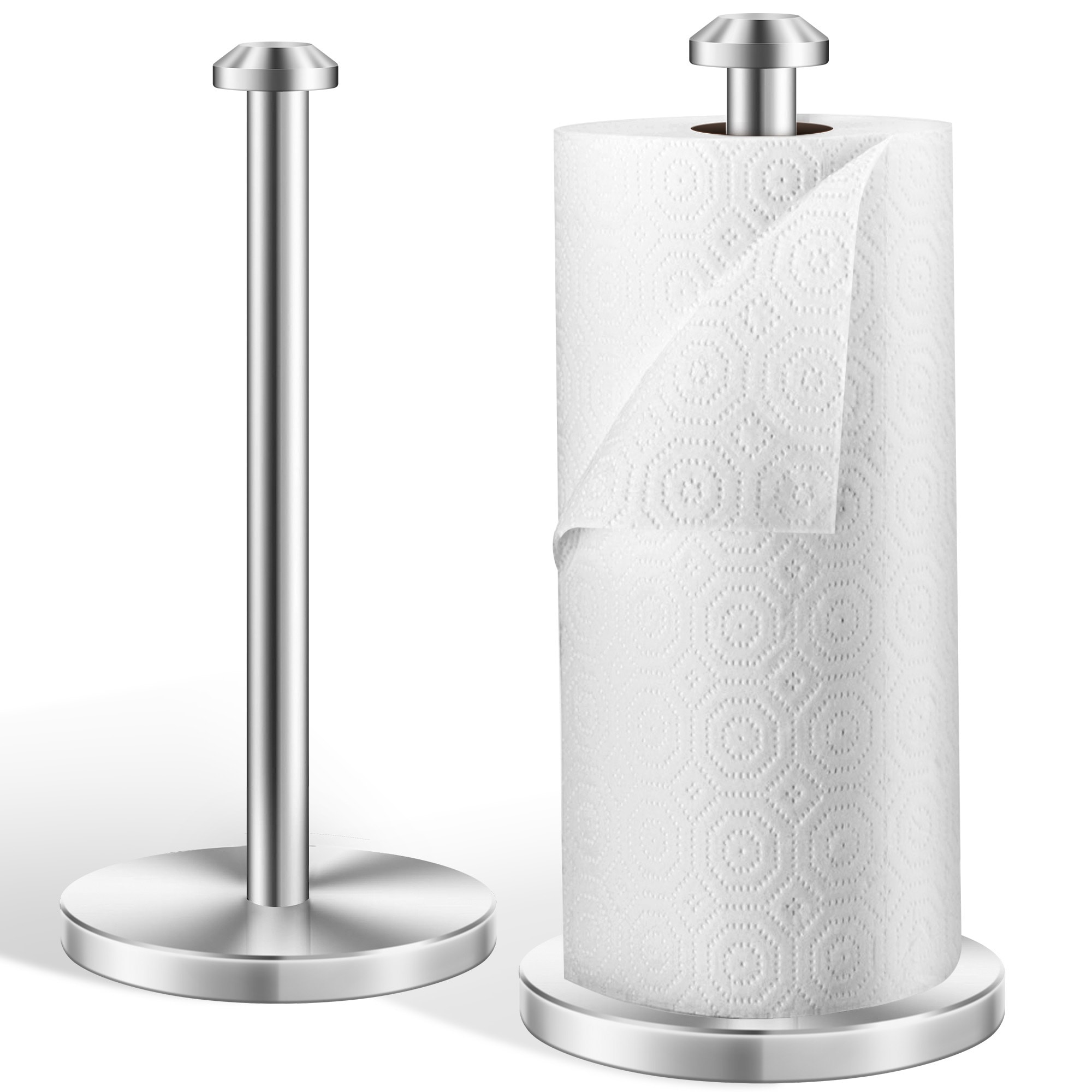 ARC Advanced Royal Champion 13.7 in H Silver Stainless Steel Standing Paper  Towel Holder (Set of 2), Kitchen Bedroom Bathroom in the Paper Towel Holders  department at
