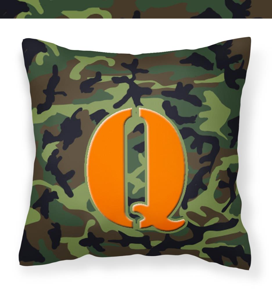 Caroline's Treasures CJ1030-QPW1414 Graphic Print Multicolor Square Monogram Throw Pillow