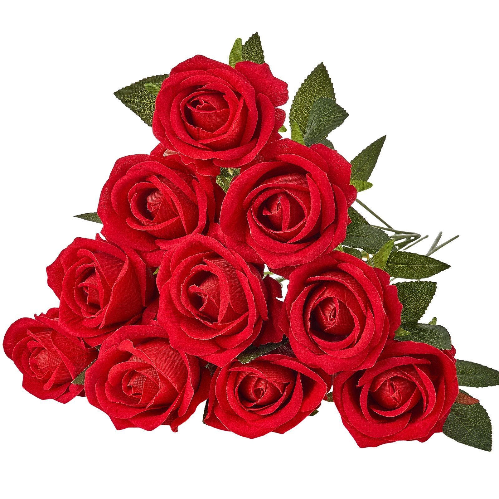 Lukvuzo 50 Pcs Artificial Red Roses Silk Flowers With Stems Realistic lukvuzo-50-pcs-artificial-red-roses-silk-flowers-with-stems-realistic