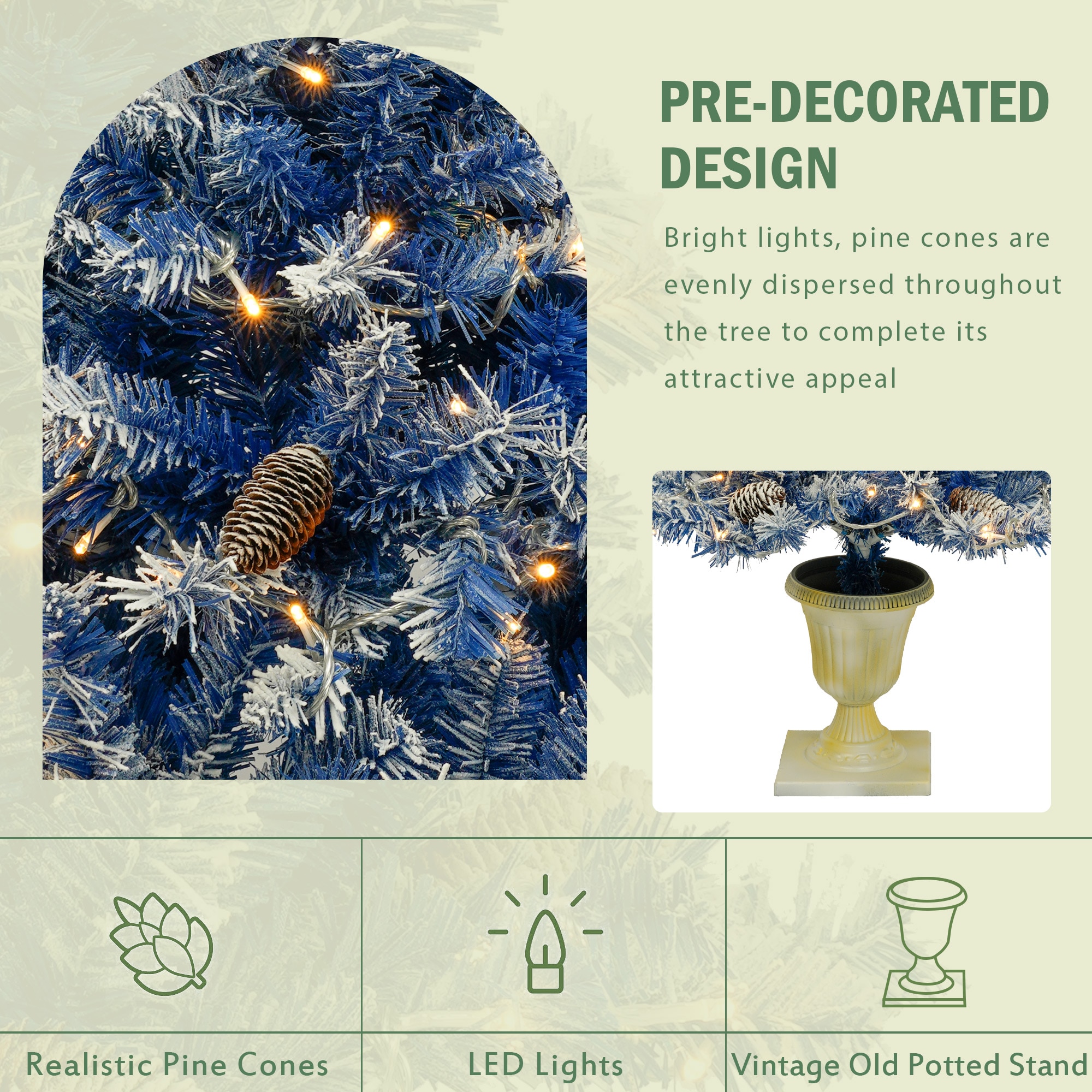 AAZJ NBC-CM64209UL Artificial-Christmas-Trees - View #4