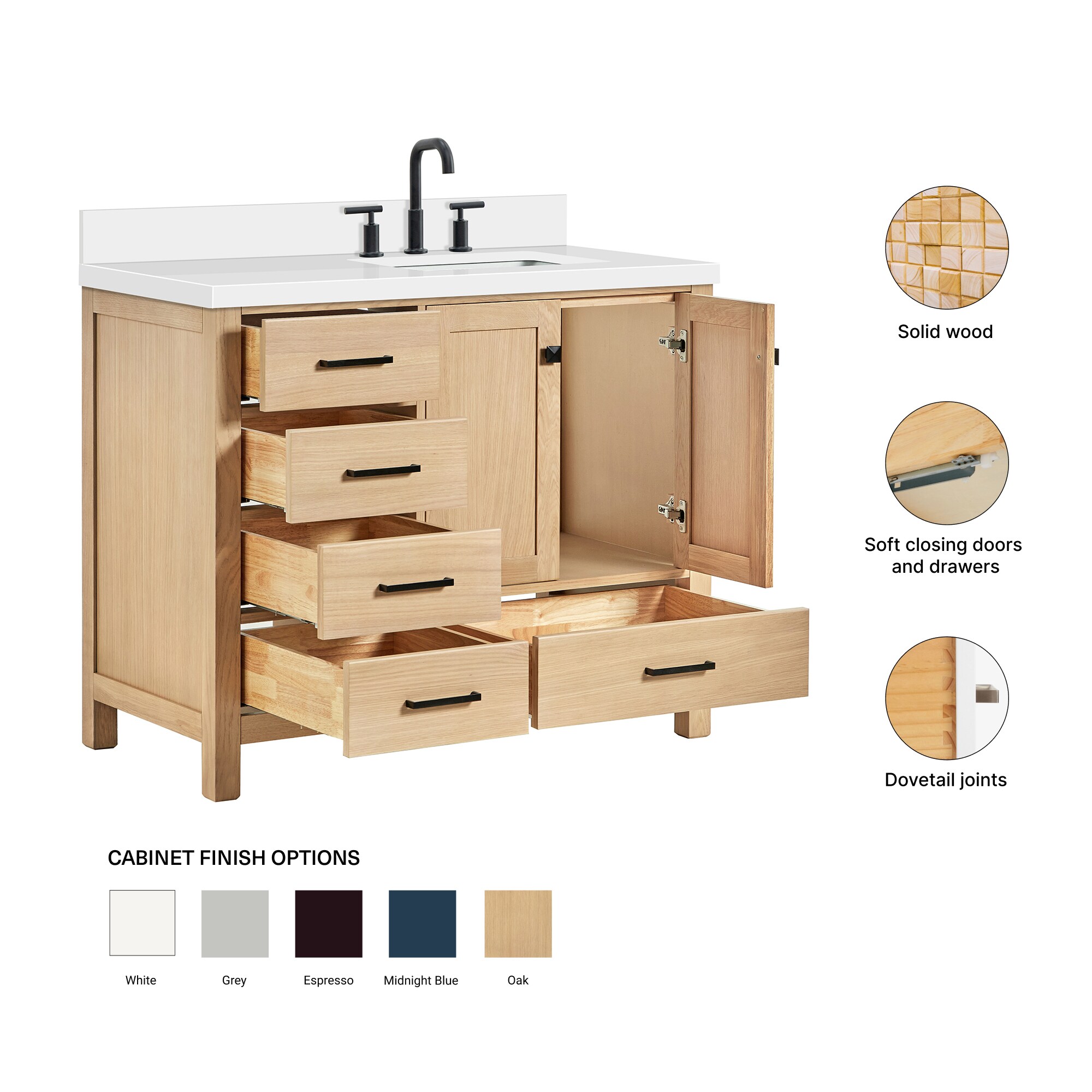 ARIEL A043SRWQRVOWOA Bath-Vanity-Combo - View #5