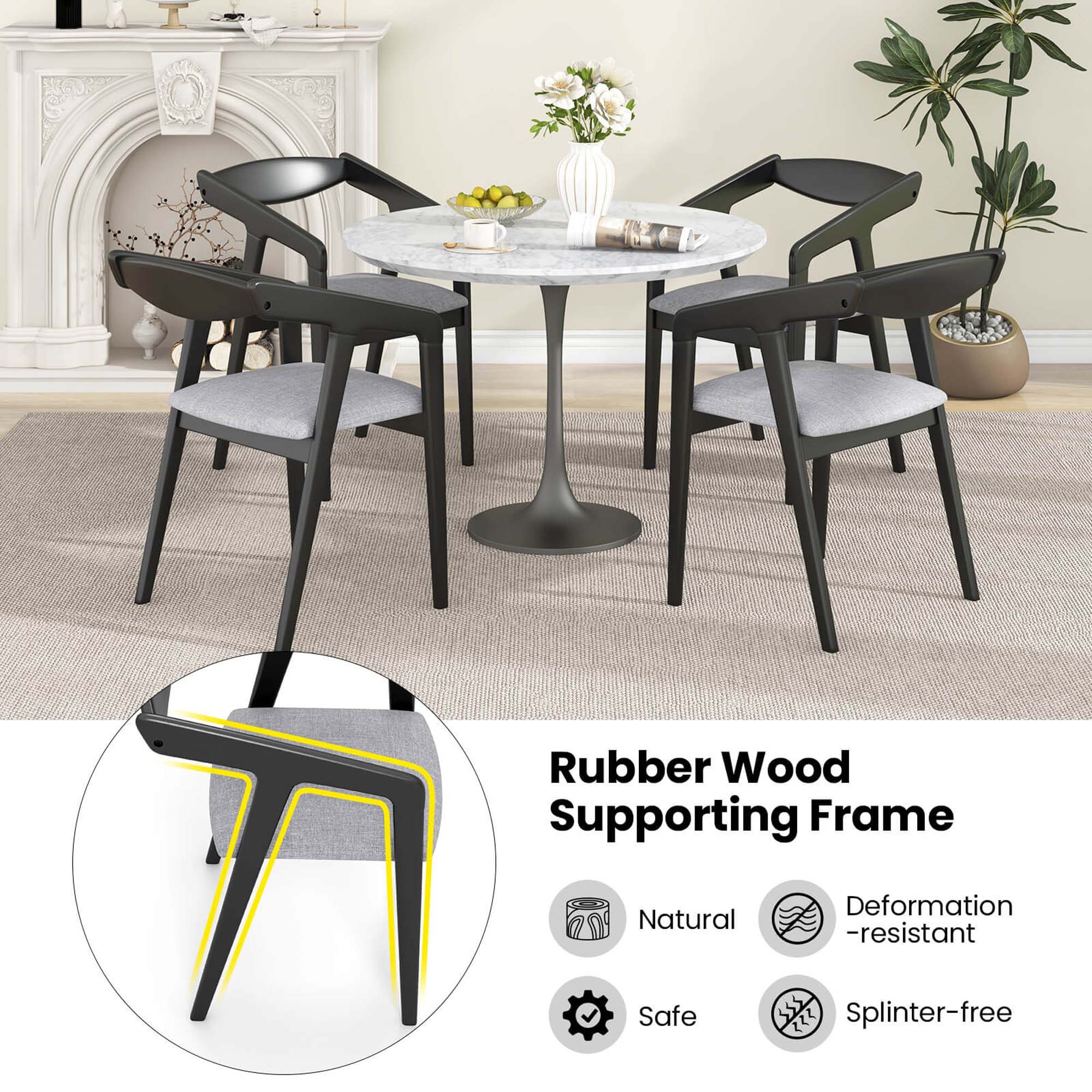 Costway HCST04453 Dining-Chairs - View #6