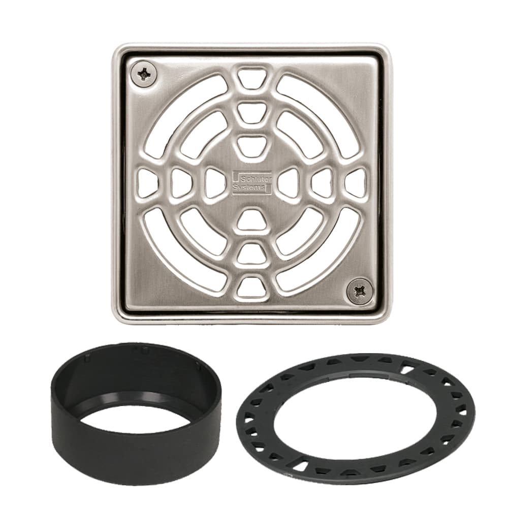 Shower Drain Grate, Square Replacement for Schluter-kerdi, Mandala