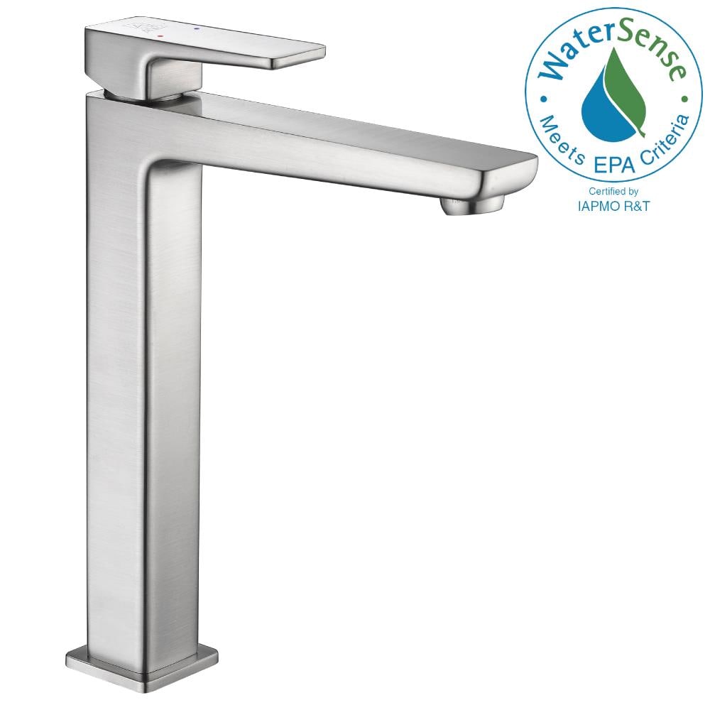 ANZZI L-AZ102BN Valor Brushed nickel Vessel 1-handle WaterSense Mid-arc Residential Handle Bathroom Sink Faucet