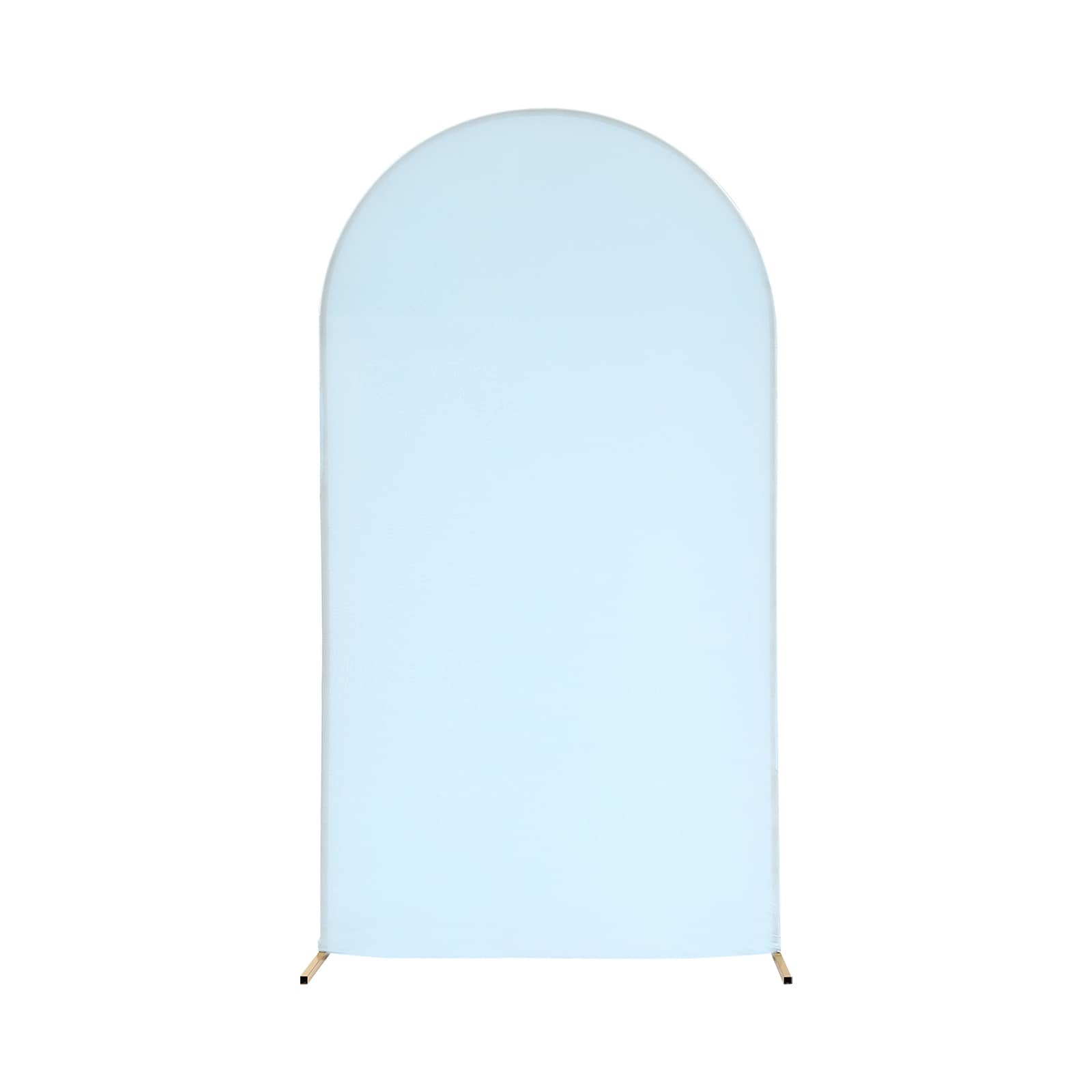 CNCEST YLJHKT-001200 3.94-ft W x 7.27-ft H Arched Blue Background with Gold Arch Wrought iron Garden Arbor