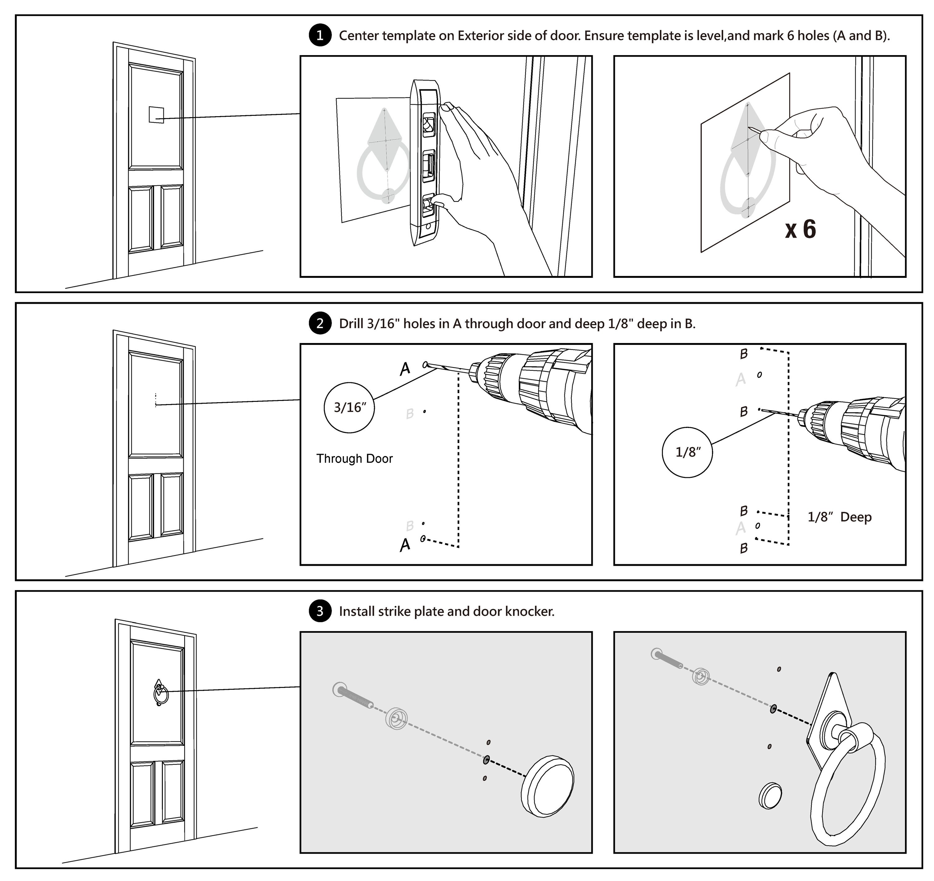 RELIABILT 27801PKBLG Entry-Door-Knockers - View #3