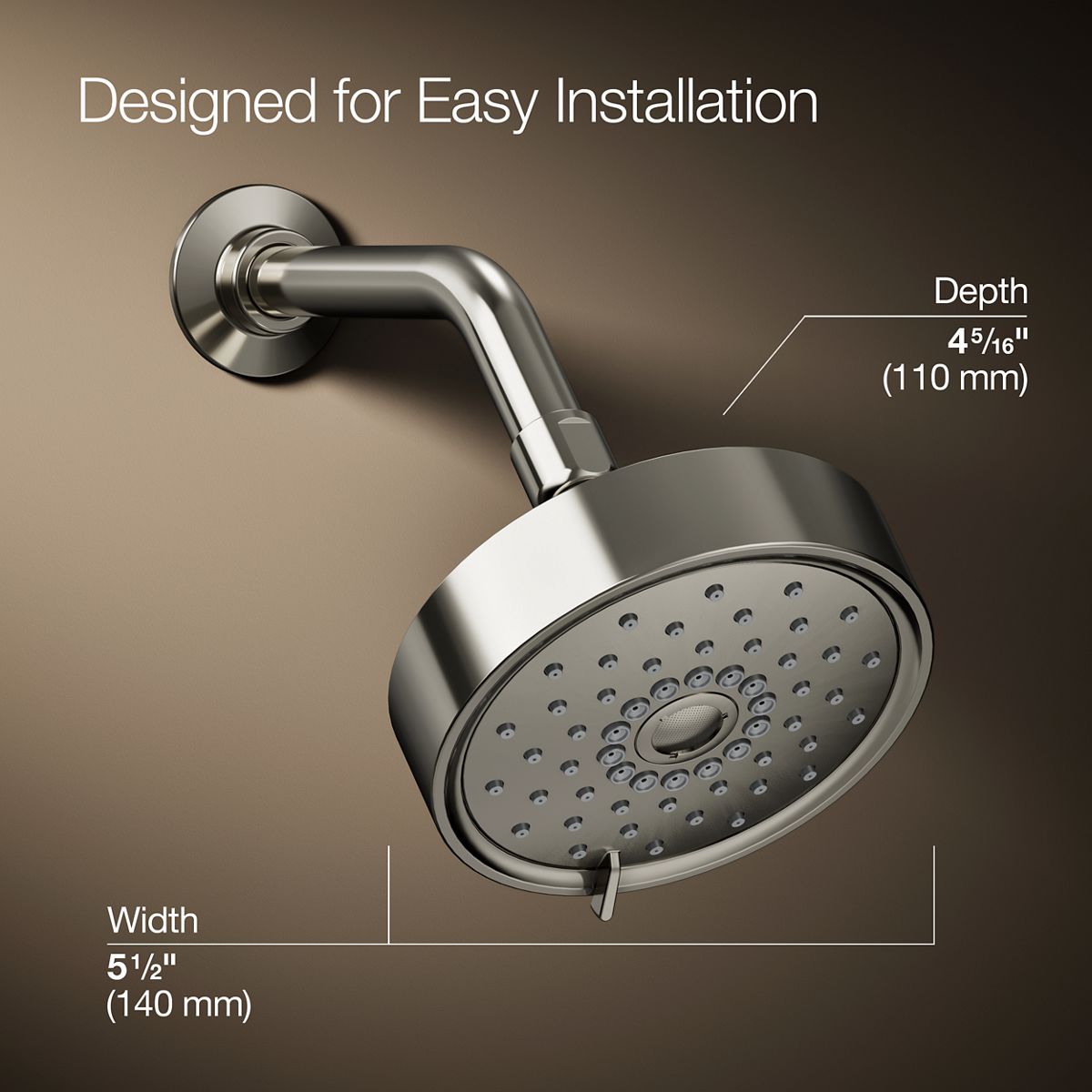 KOHLER K-22170-SN Fixed-Showerhead - View #3
