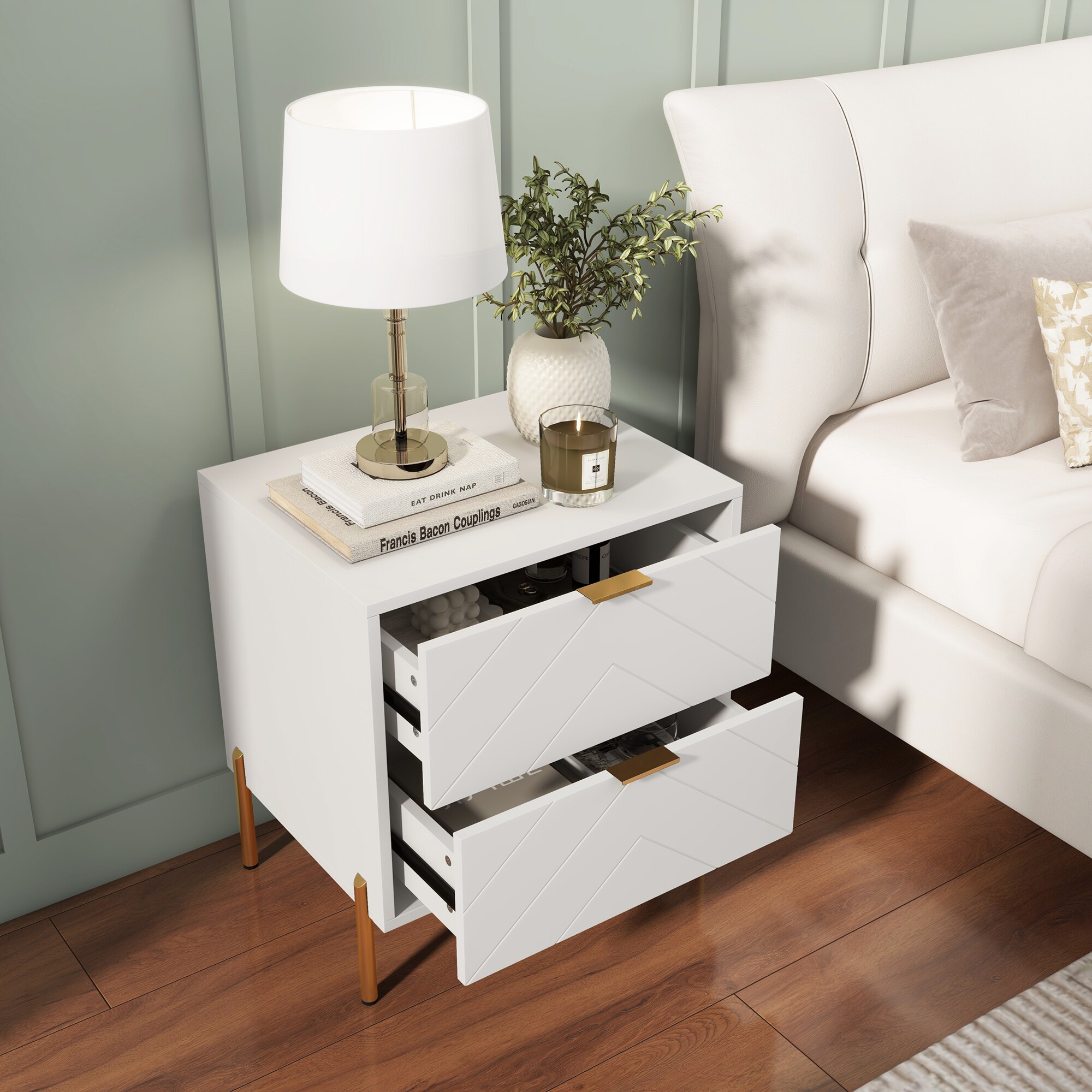 Clihome CL-CJ2C-WH nightstands - View #3