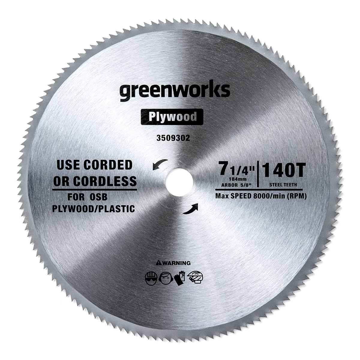 Greenworks GW Circular Saw Blades 7.25in 140T #3509302