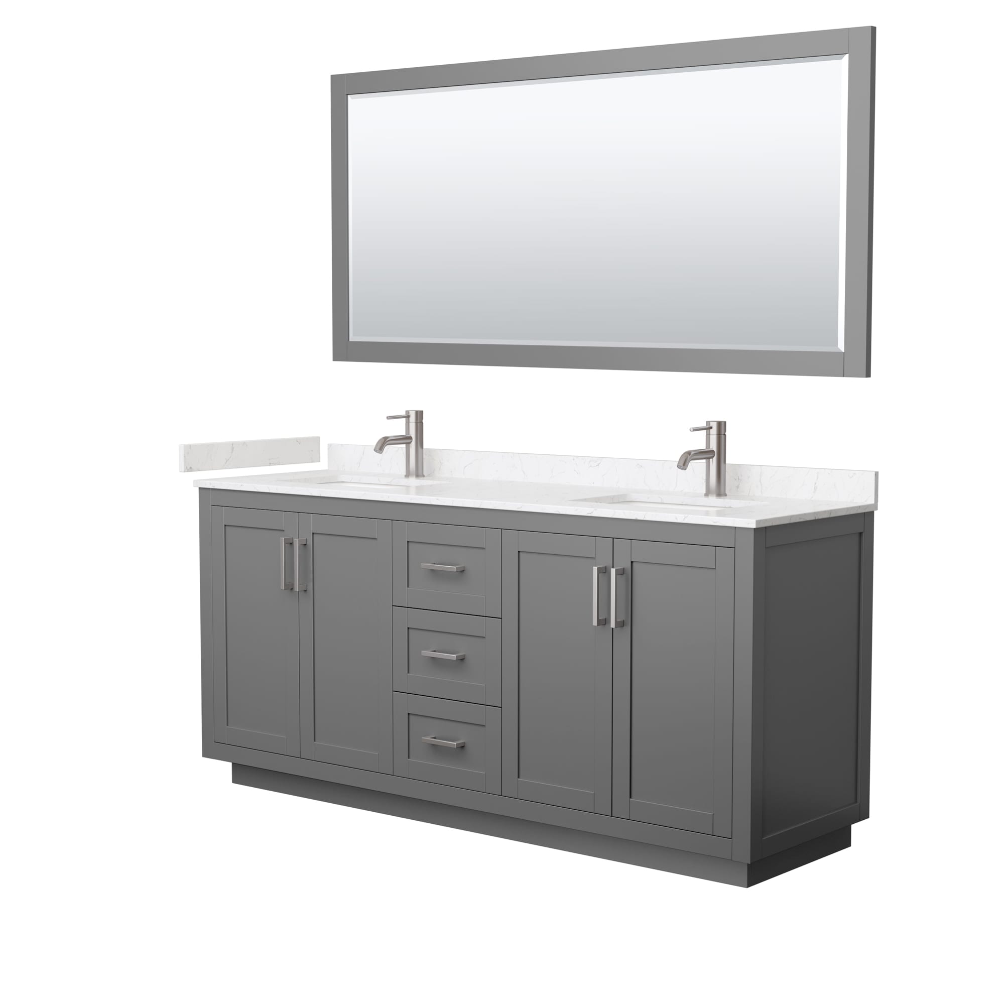 Wyndham Collection WCF292972DKGC2UNSM70 Bath-Vanity-Combo - View #2