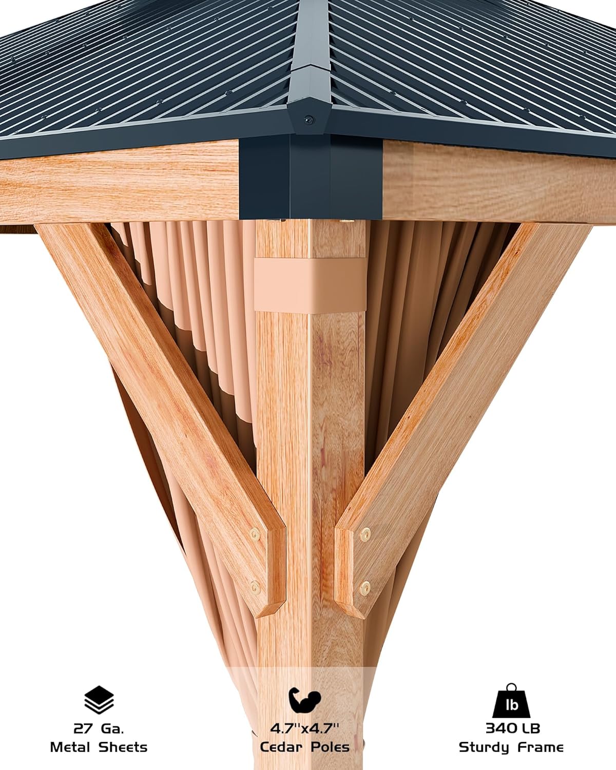 Garvee JMH0209-VNN-334H5X35 Wood-Resin-Gazebos - View #3