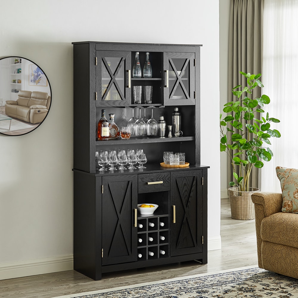 Home Source Industries Jill Zarin  x  Black Rectangle Bar  Cabinet in the Home Bars department at 