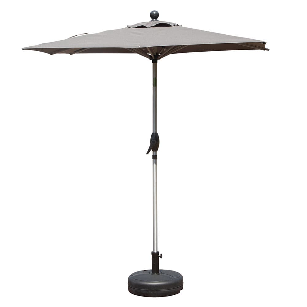 JUJABU ZJPATUMBRELLA-4 Grey 4x6in Rectangle Patio Umbrella with Crank Lift and Tilt Function Base not included