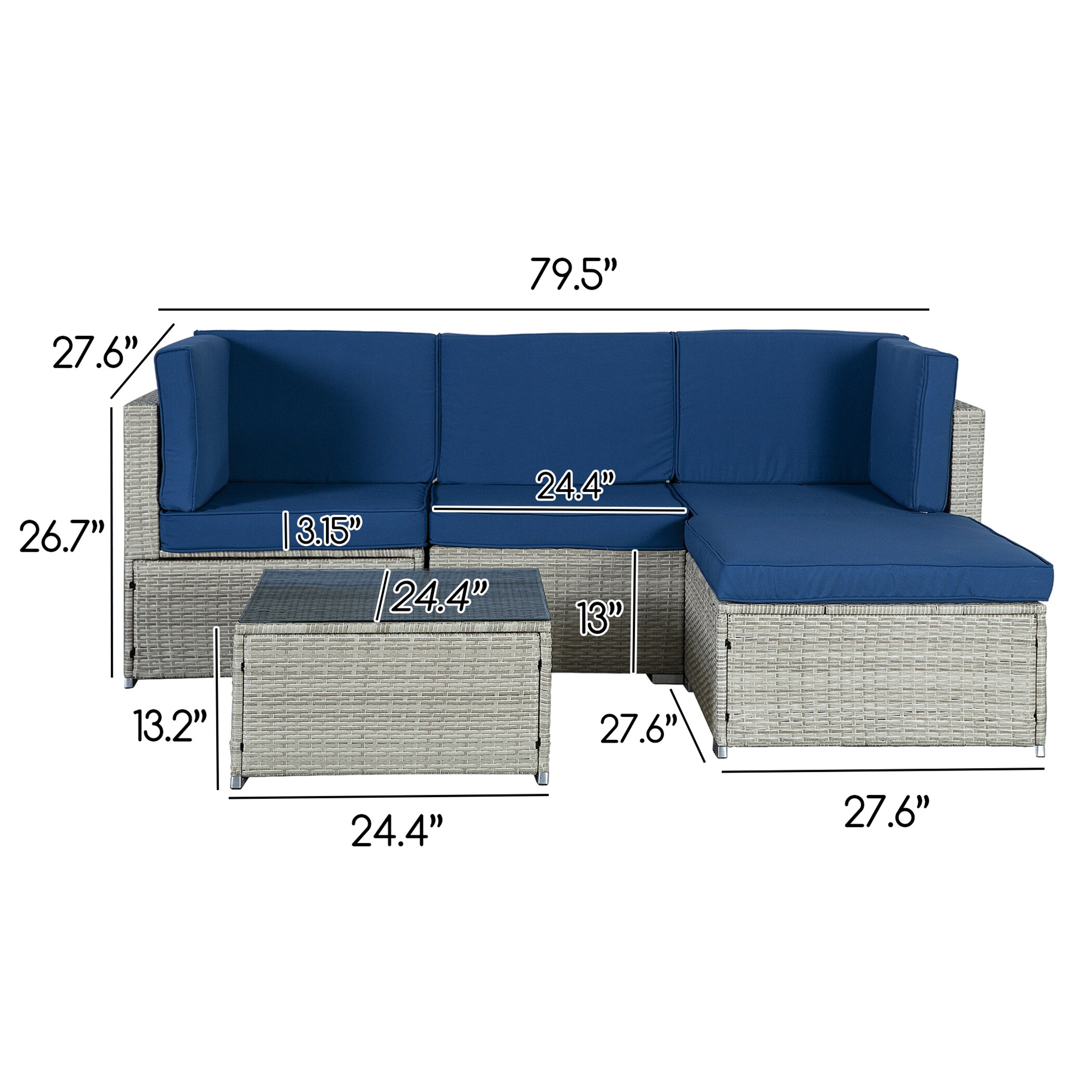 Unity FT-AH005BL Patio-Conversation-Sets - View #2