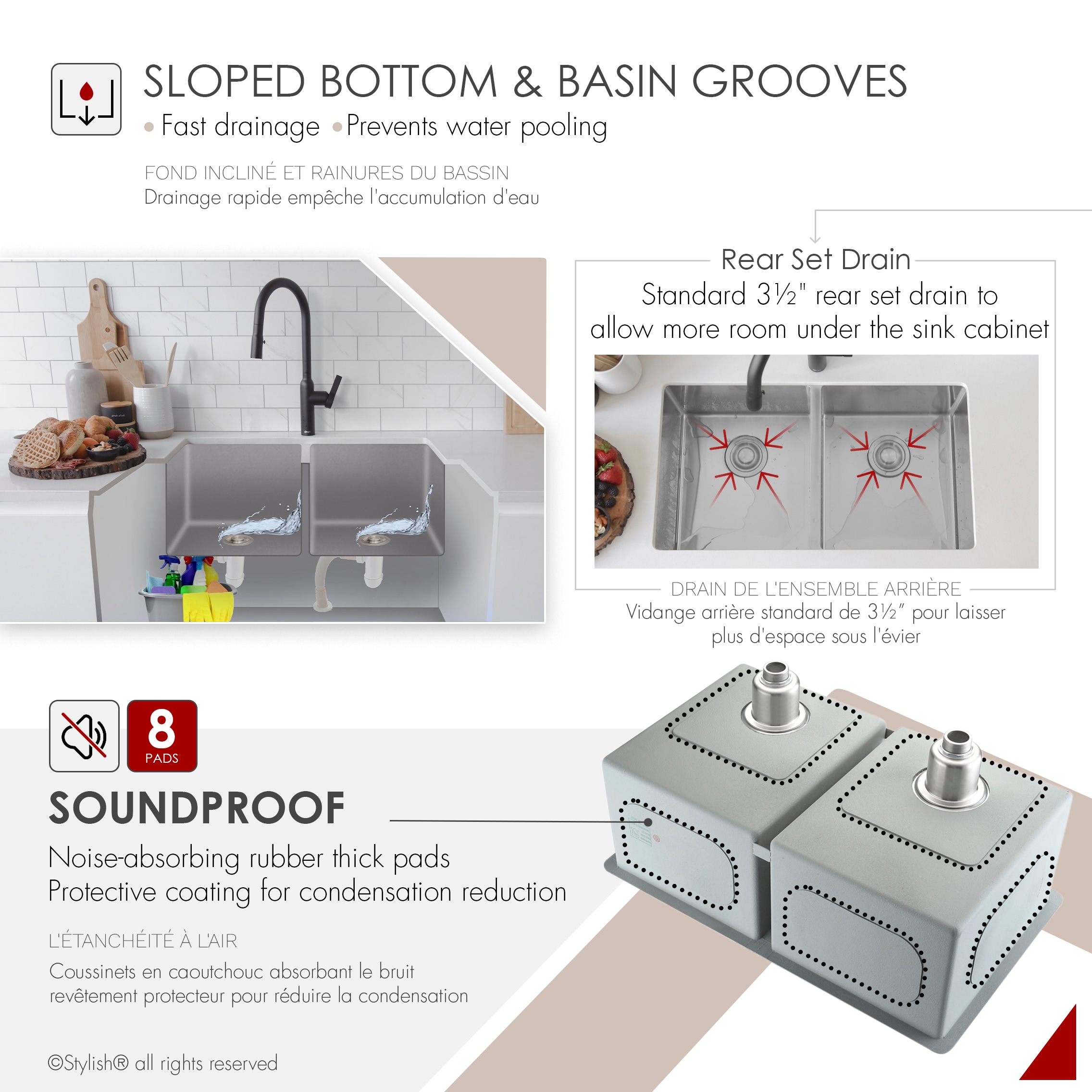 Stylish S-304TG1 Kitchen-Sinks - View #8