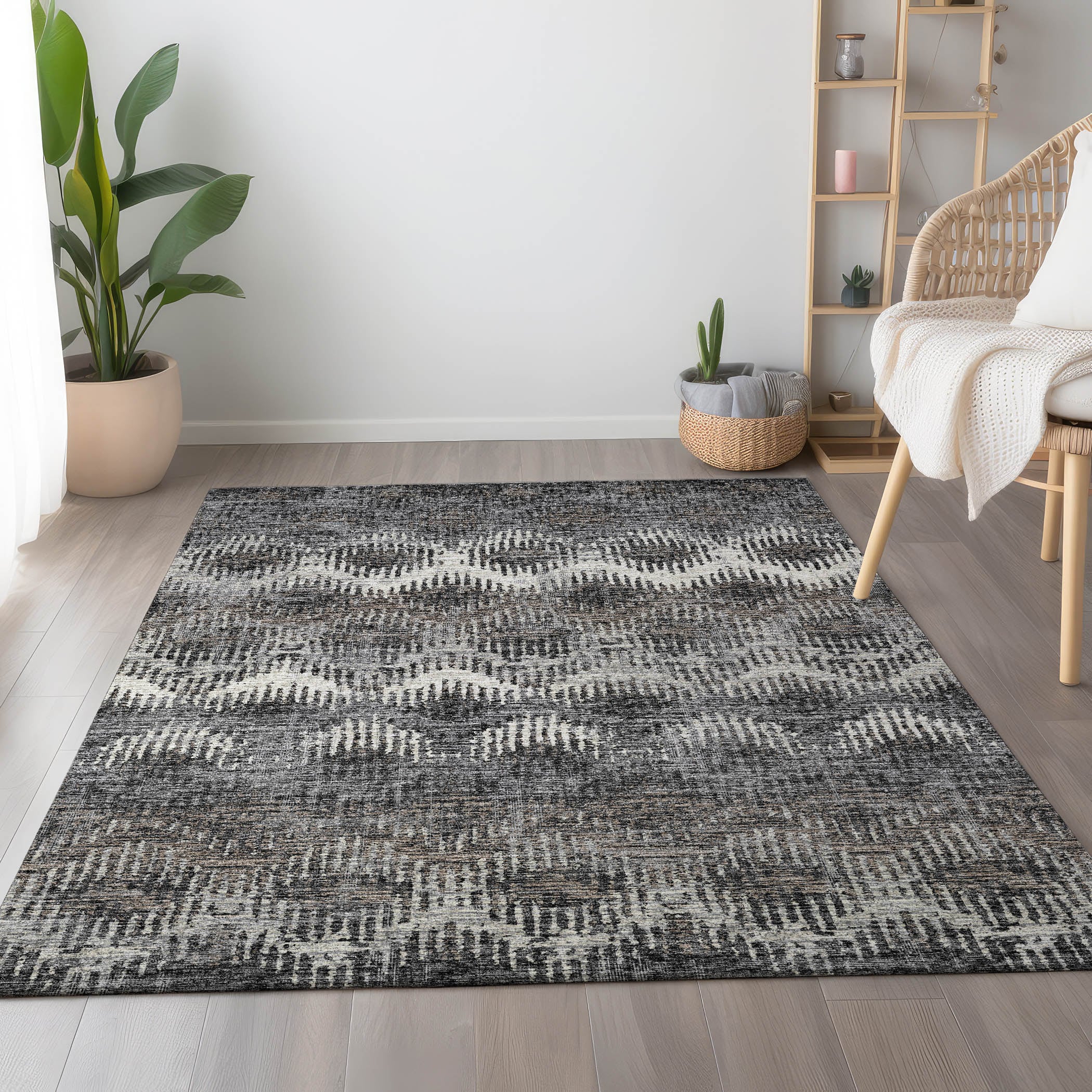 Addison Rugs AMF80SH3X5 Mayfield AMF80SH 3 x 5 (ft) Loomed Polyester Shadow Rectangular Indoor Abstract Machine washable Area rug
