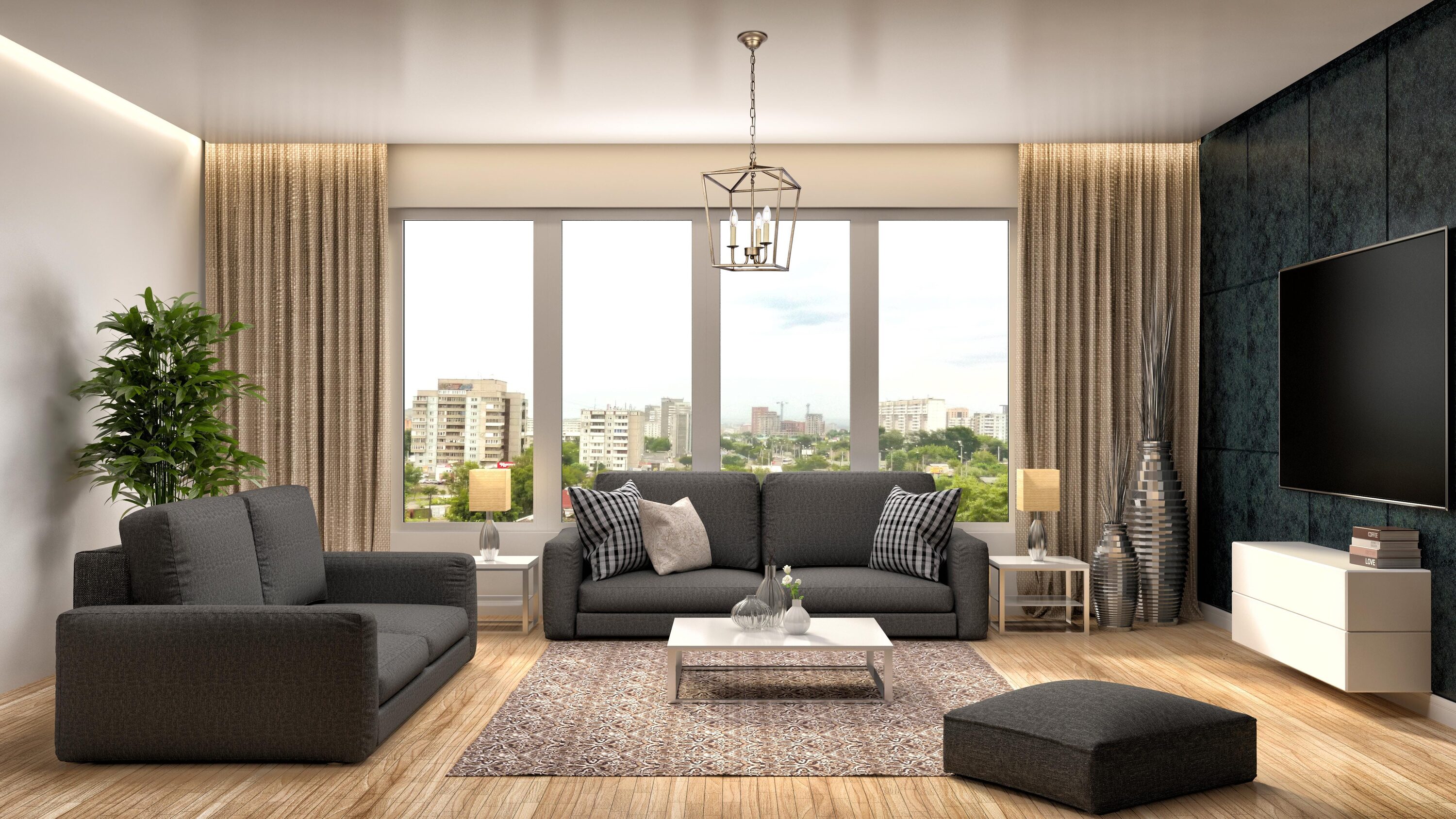 Elegant Decor HFDL18024D12S Pendant-Lights - View #2
