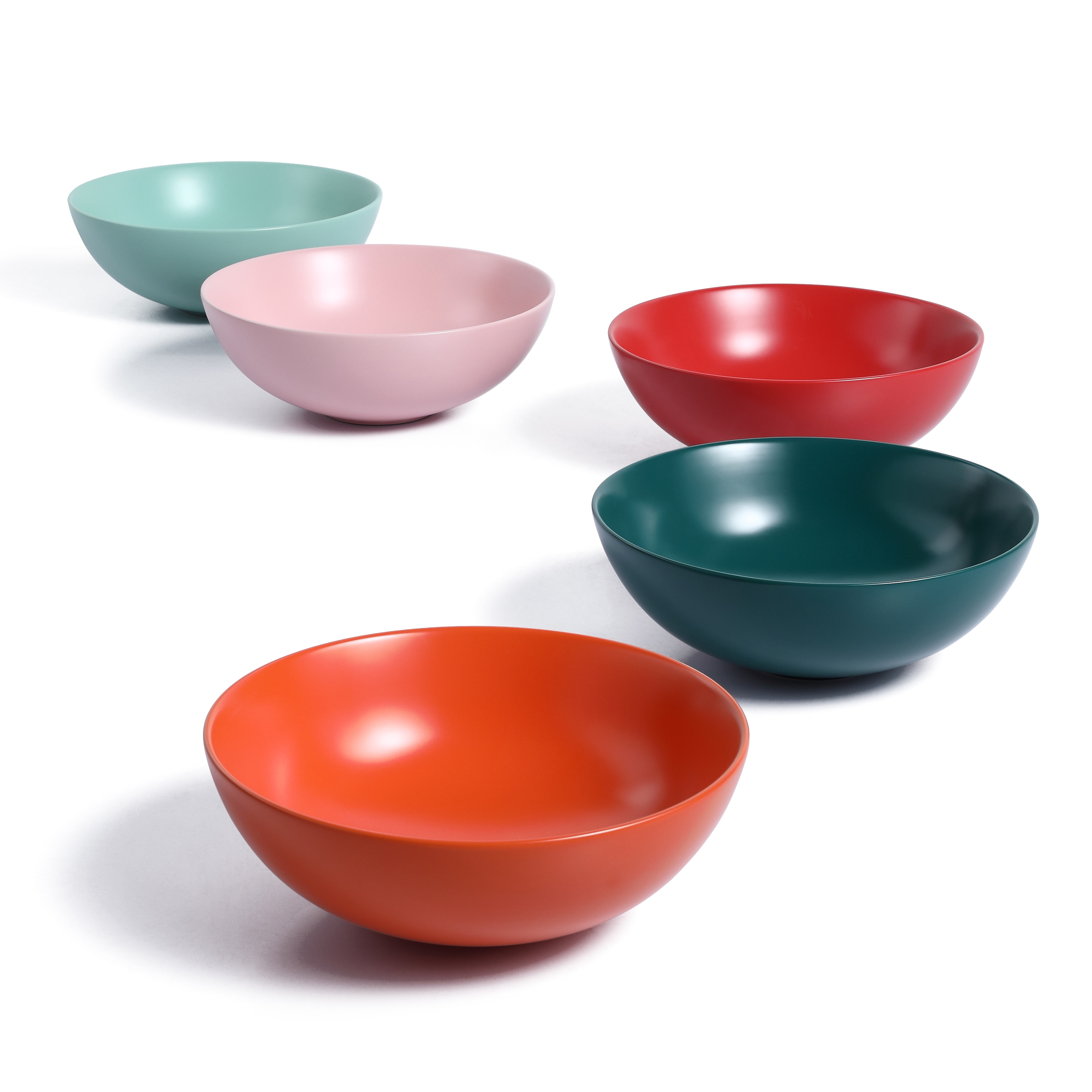 Matte Red 16" Ceramic Round Bathroom Vessel Sink