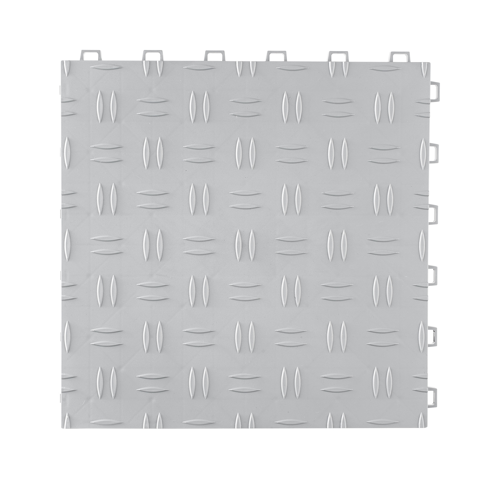VEVOR 12-in x 12-in Diamond Polypropylene Interlocking Garage Floor Tile ( 25-sq ft ) 25 -Pack #PVCDB-SL25P000001V0